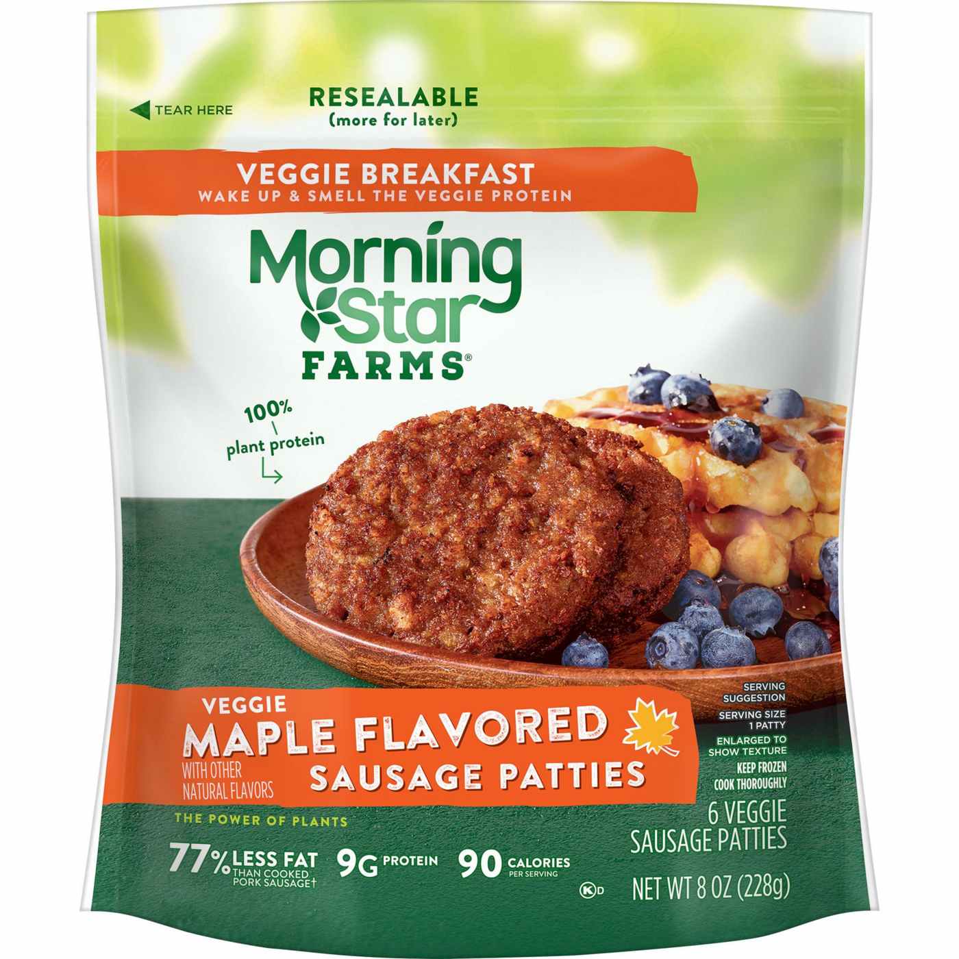 MorningStar Farms Veggie Maple Flavored Sausage Patties; image 1 of 5