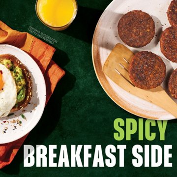 MorningStar Farms Veggie Breakfast Hot and Spicy Sausage Patties, 8 oz, 6 ct