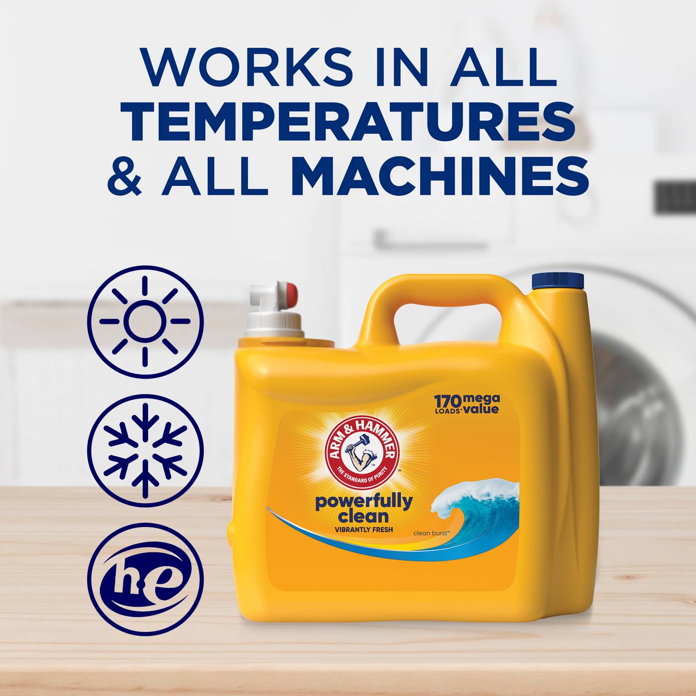 Arm & Hammer Powerfully Clean HE Liquid Laundry Detergent, 174 Loads - Clean Burst; image 7 of 7