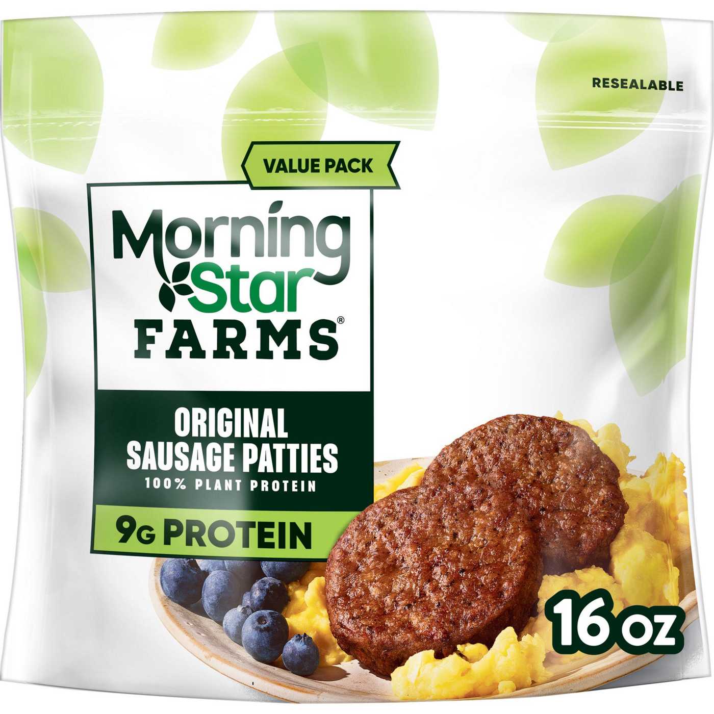 MorningStar Farms Veggie Breakfast Original Sausage Patties; image 1 of 4