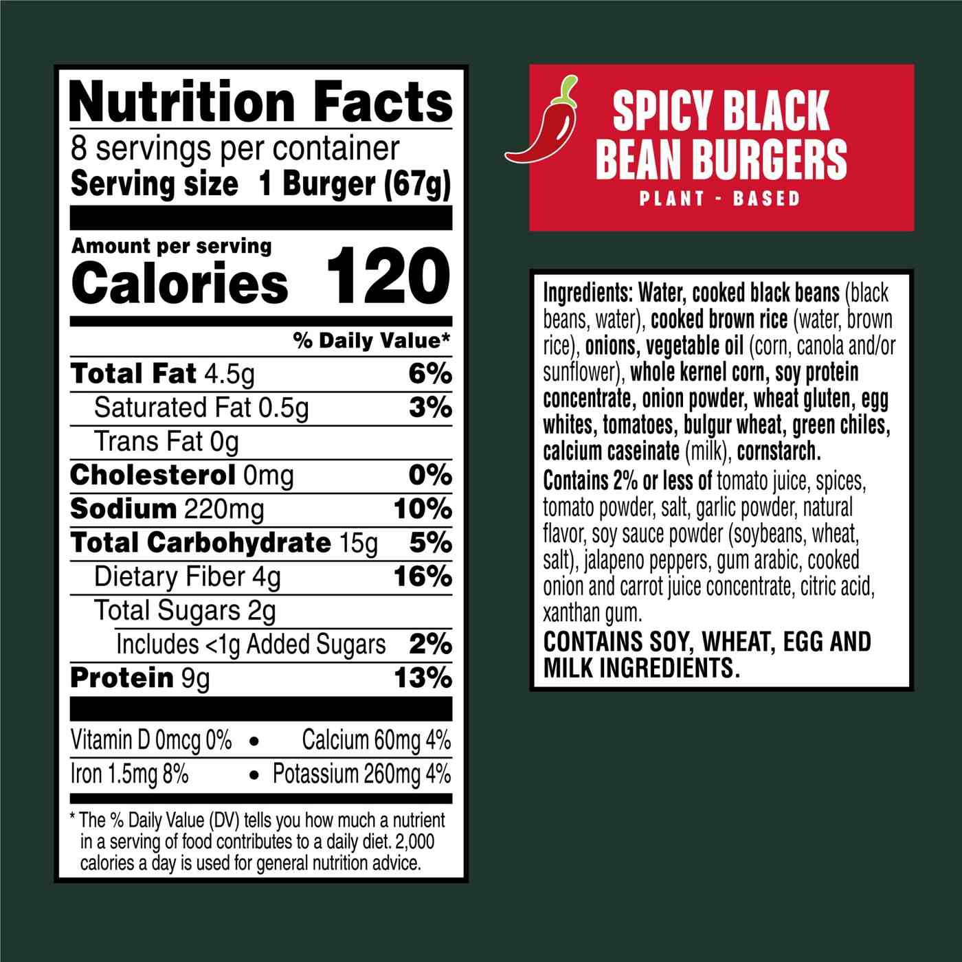 MorningStar Farms Spicy Black Bean Veggie Burgers, 18.9 oz; image 3 of 6