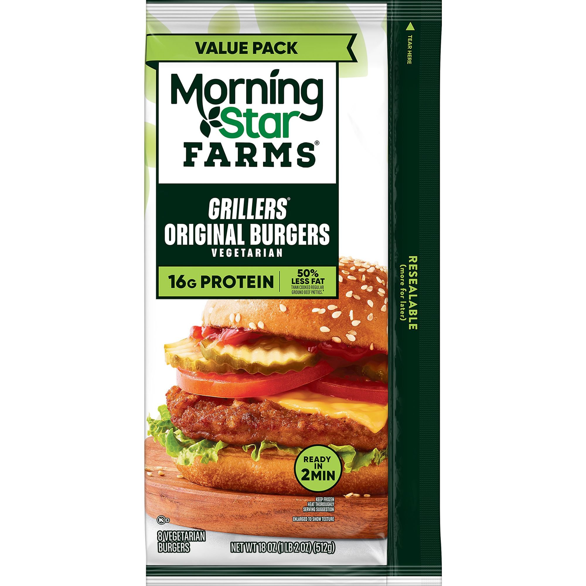 MorningStar Farms Grillers Veggie Burgers, 18 oz - Shop Meat ...