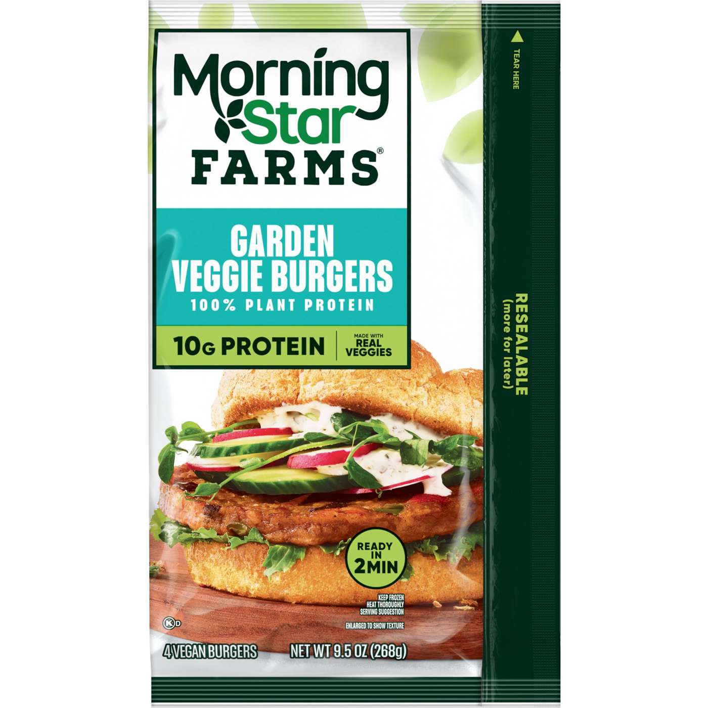 MorningStar Farms Garden Veggie Veggie Burgers, 9.5 oz - Shop Meat ...