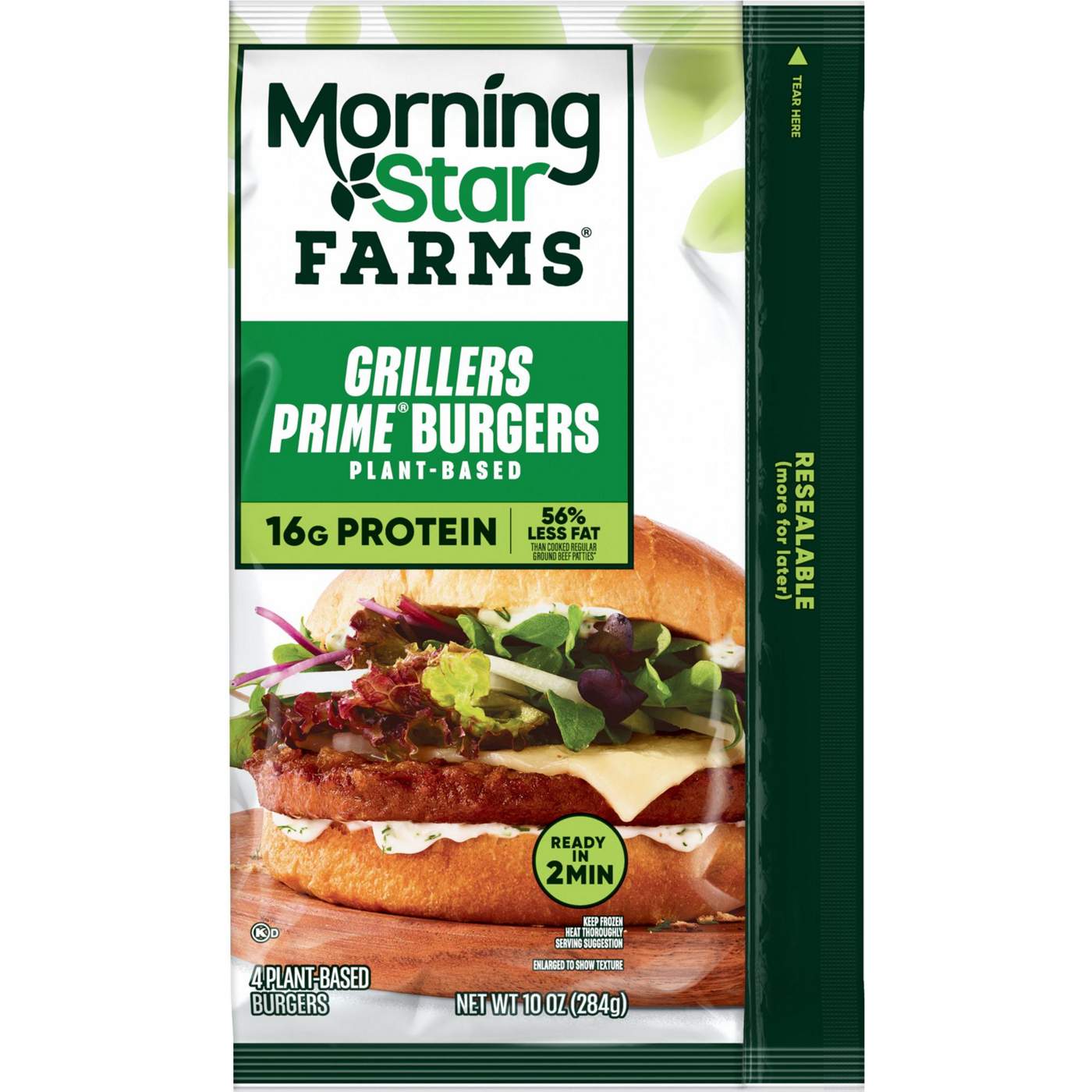 MorningStar Farms Grillers Prime Veggie Burgers; image 1 of 4