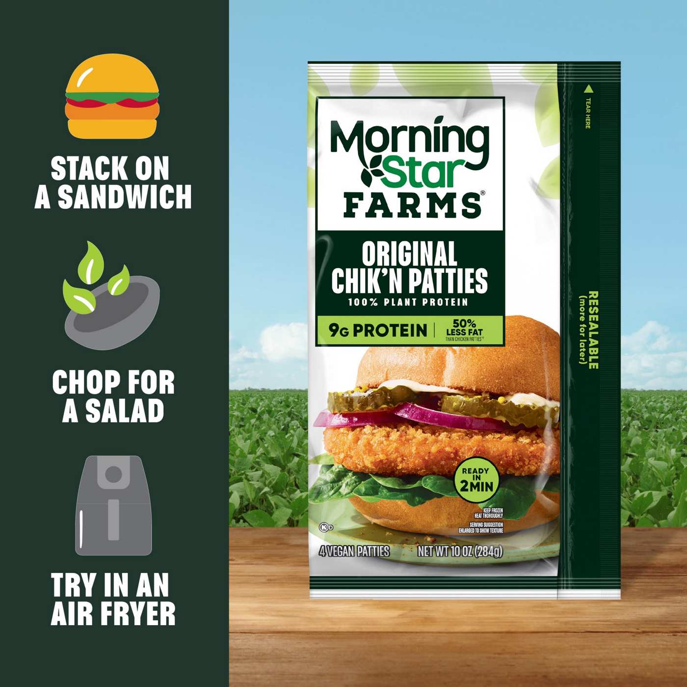 MorningStar Farms Original Chik'n Patties, 10 oz; image 2 of 6