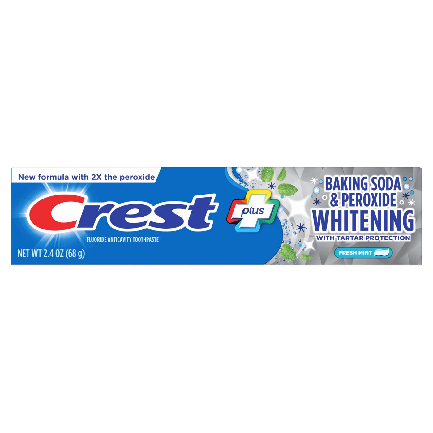 Crest Plus Baking Soda & Peroxide Whitening Toothpaste, Fresh Mint; image 7 of 7