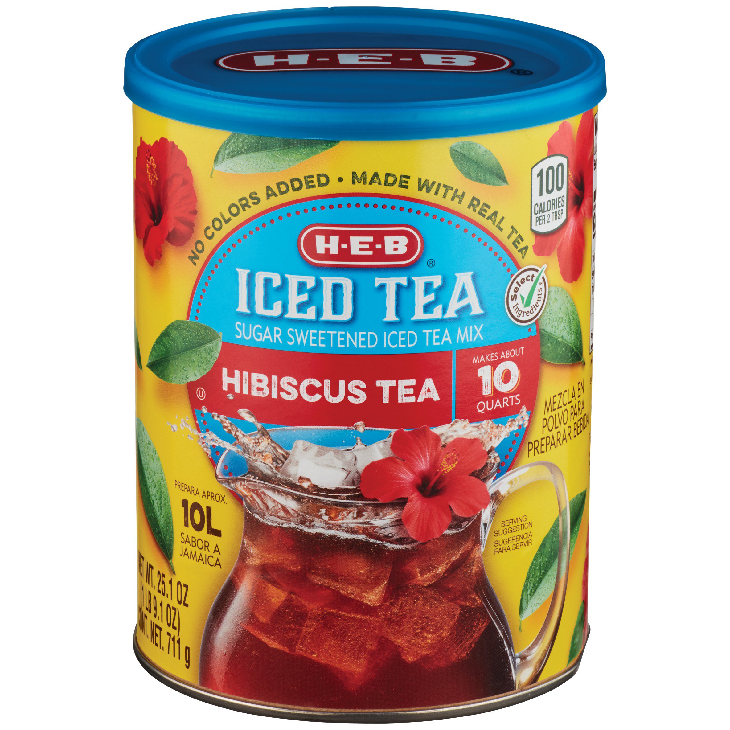 H E B Select Ingredients Hibiscus Tea Sugar Sweetened Iced Tea Mix