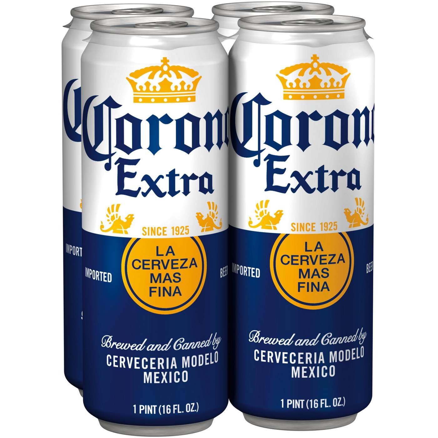 Corona Extra Mexican Lager Import Beer 16 oz Cans, 4 pk; image 1 of 11