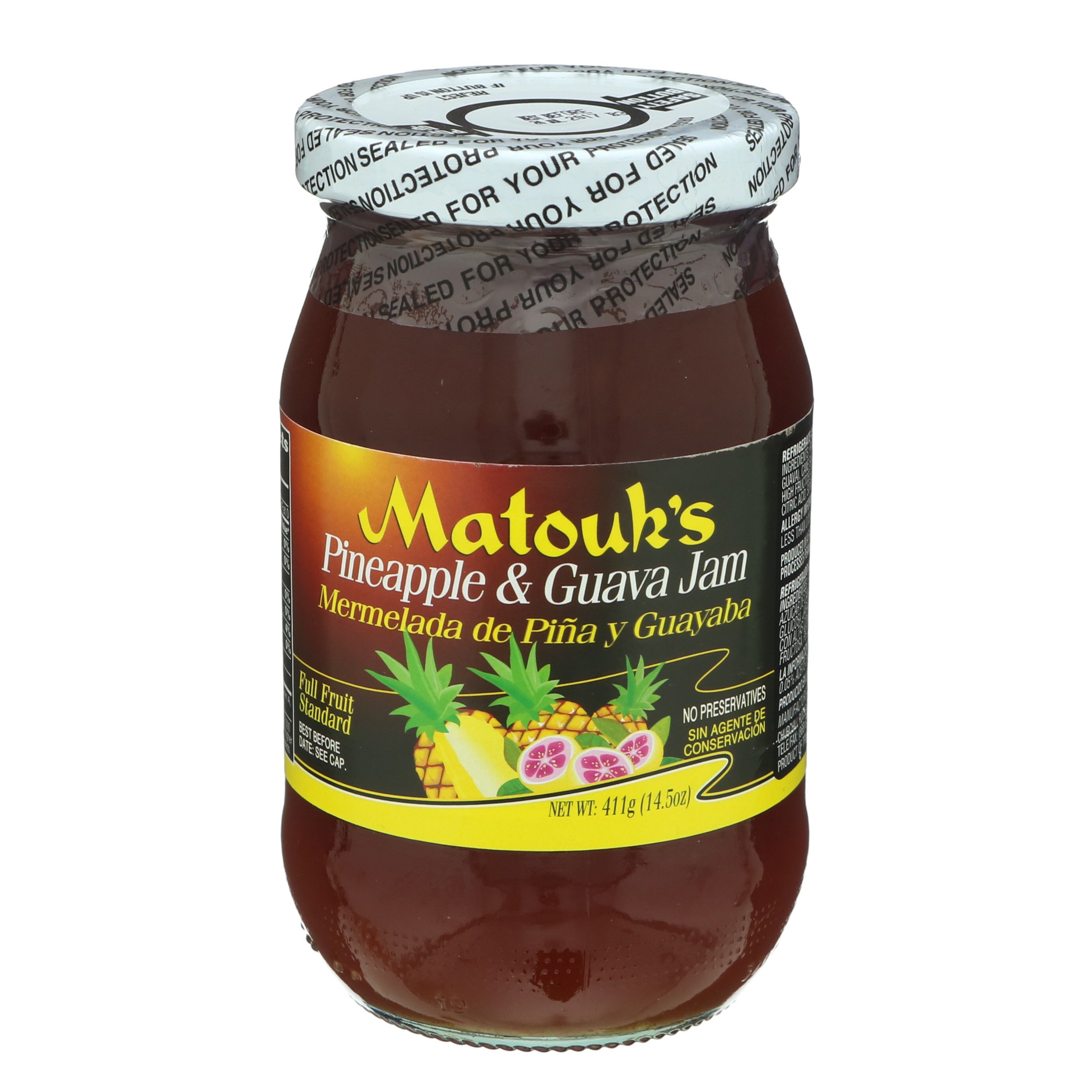 Matouk's Pineapple Guava Jam Full Fruit Standard Shop Jelly & Jam at