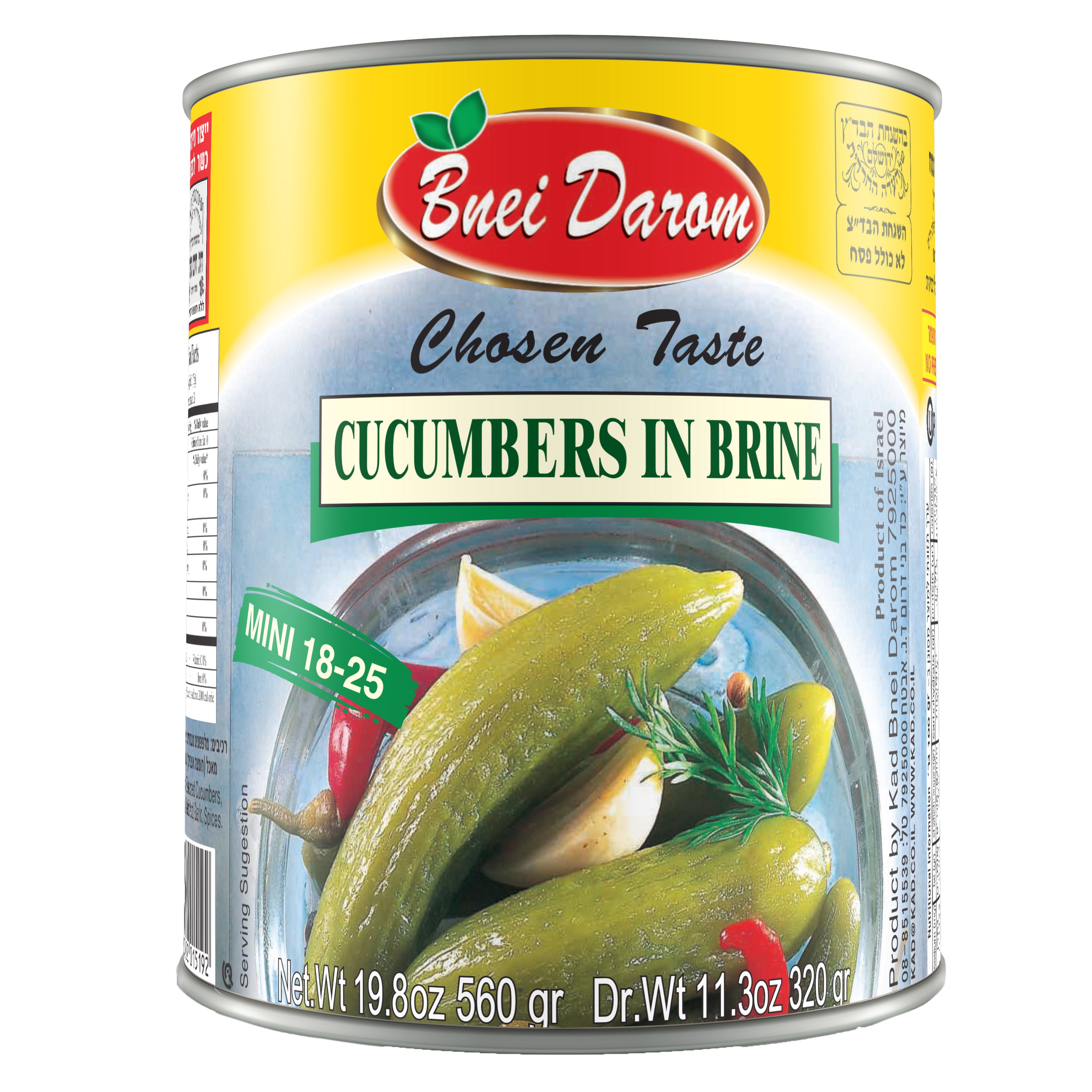Bnei Darom Mini Cucumbers in Brine Shop Pickles & Cucumber at HEB