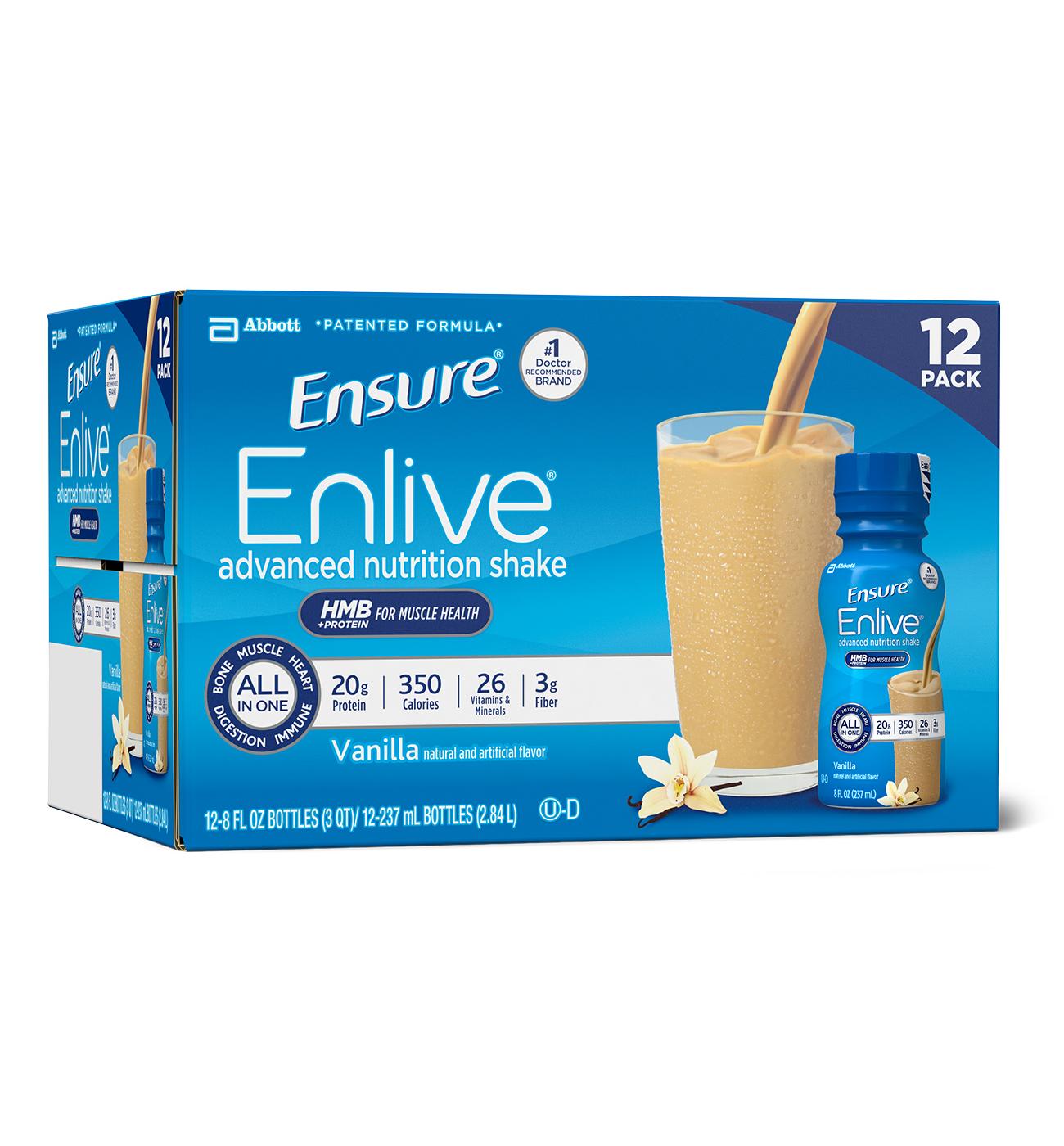 Ensure Enlive Advanced Nutrition Shake, Vanilla; image 1 of 2