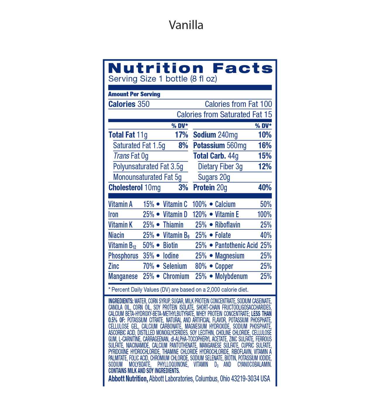 Ensure Enlive Advanced Nutrition Shake, Vanilla; image 2 of 2