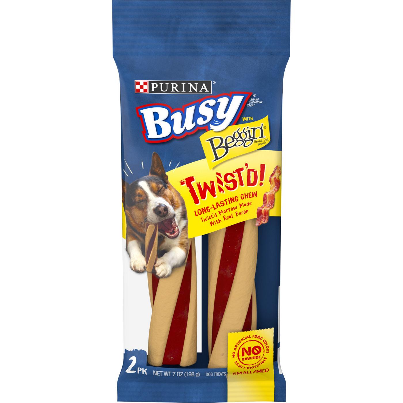 Busy Beggin Twist d Small Medium Dog Treats Shop Bones rawhides at H E B