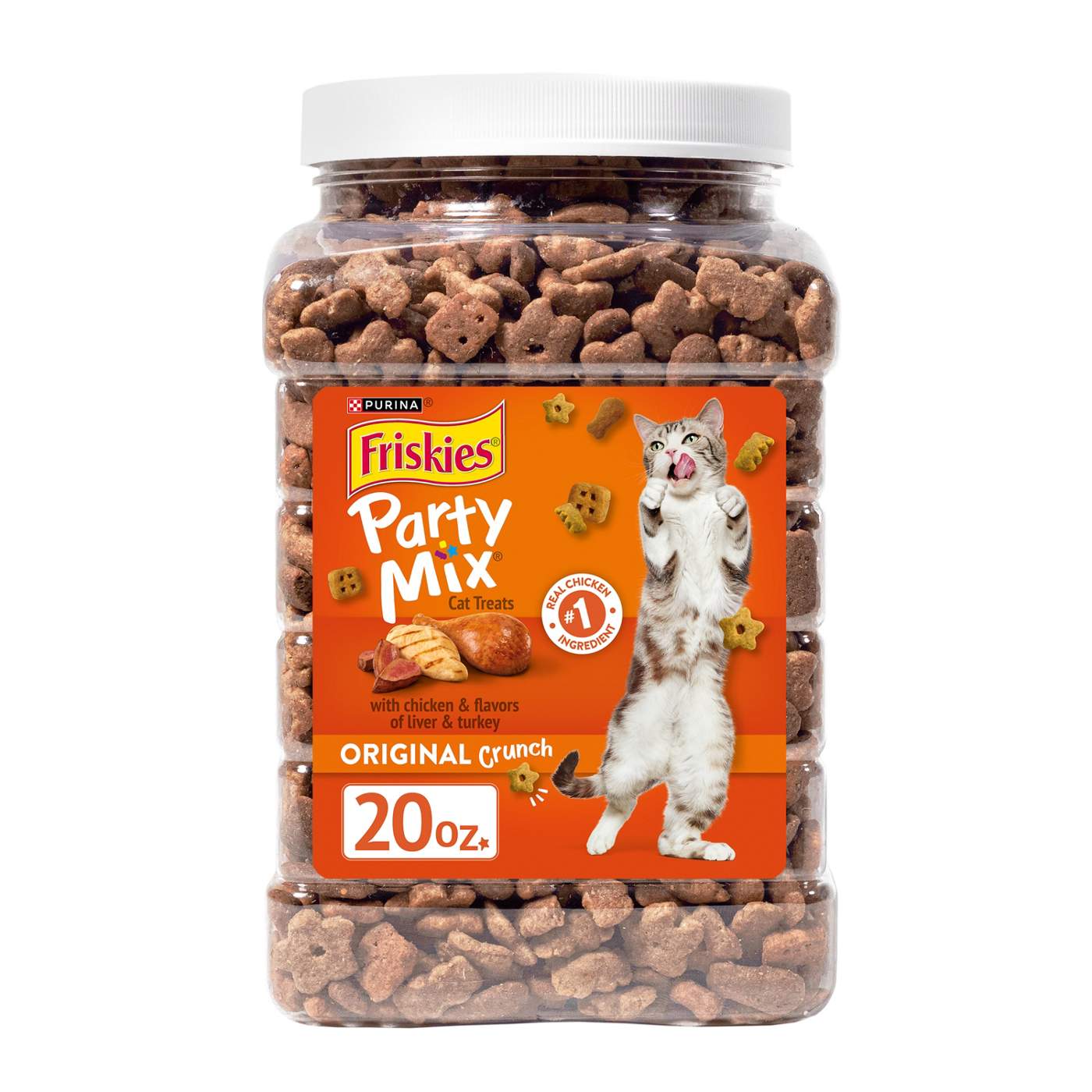 Friskies Purina Friskies Made in USA Facilities Cat Treats, Party Mix Original Crunch; image 1 of 3