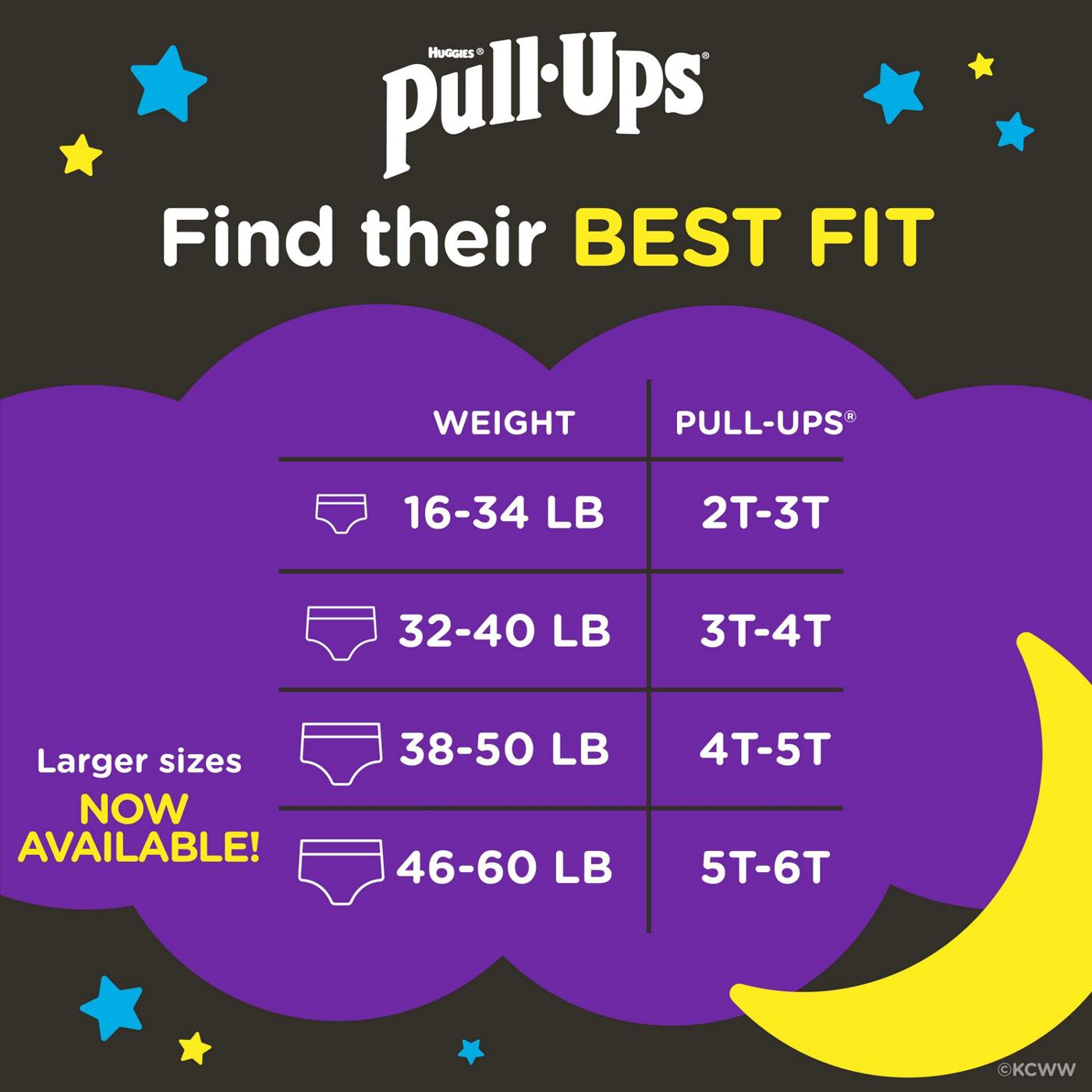 Pull-Ups Boys' Night-Time Potty Training Pants, 3T-4T, 60 Ct 
