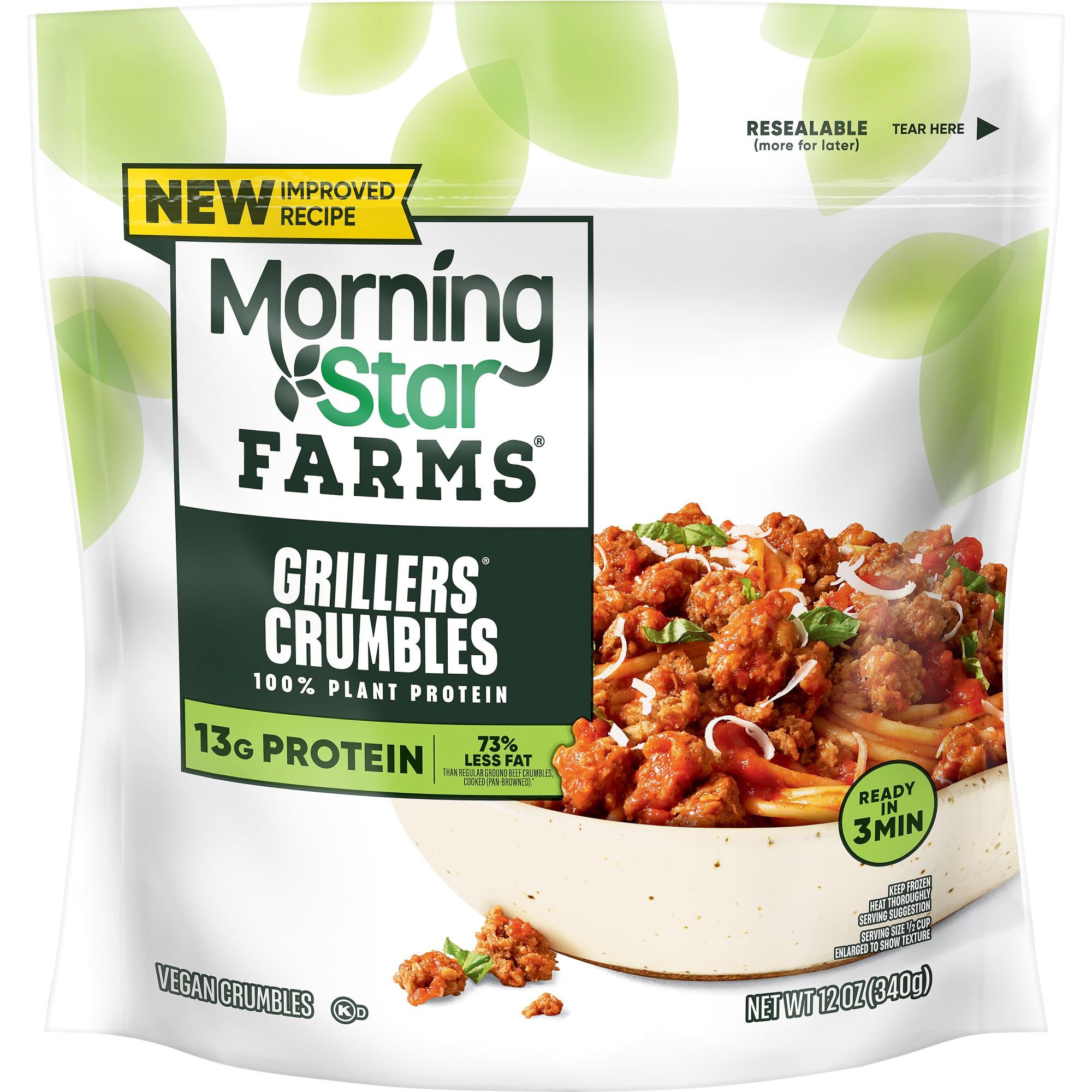 MorningStar Farms Meal Starters Grillers Vegan Crumbles - Shop Meat ...