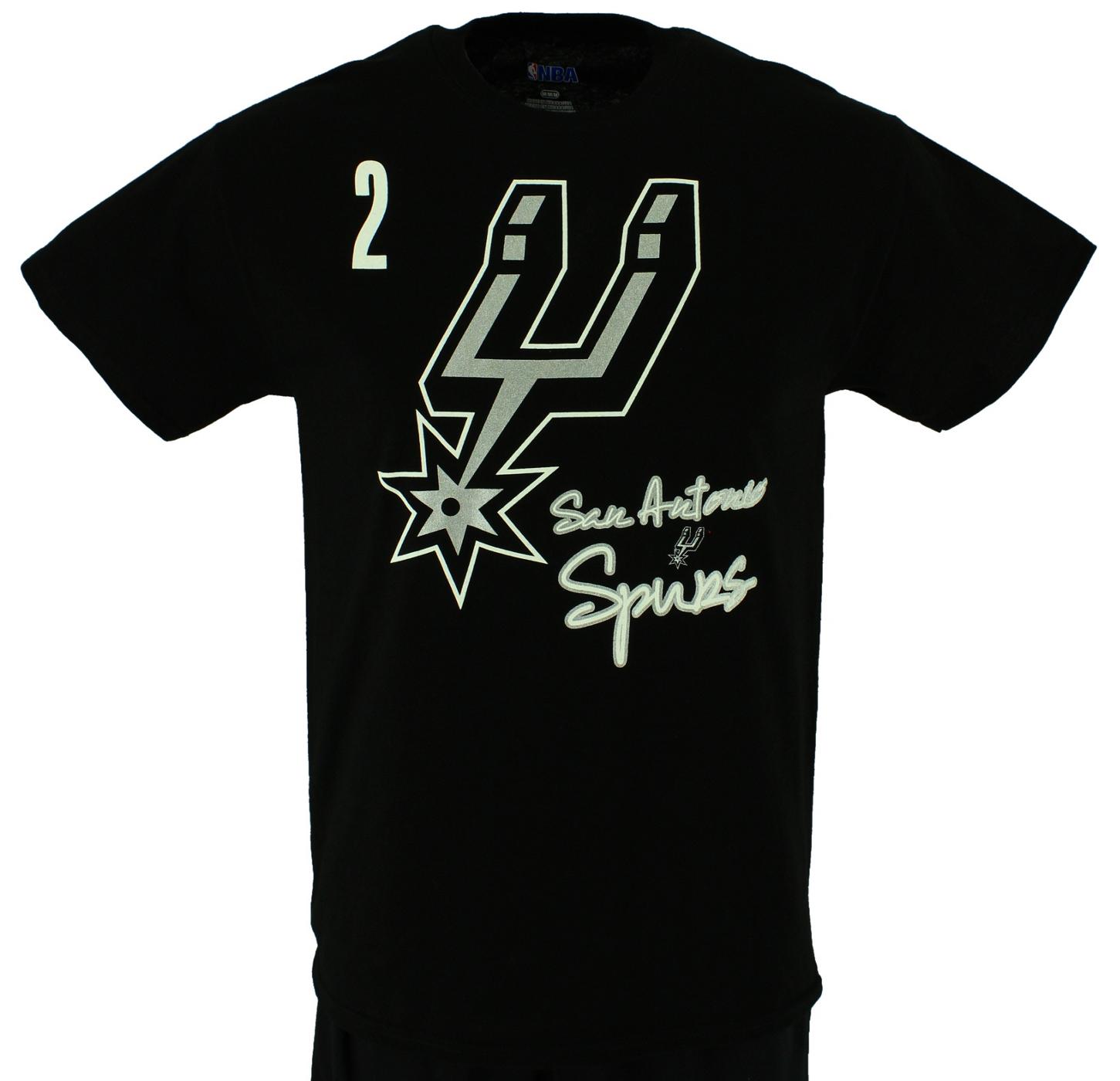 San Antonio Spurs Kawhi Leonard Signature Men's Black Tee; image 1 of 2