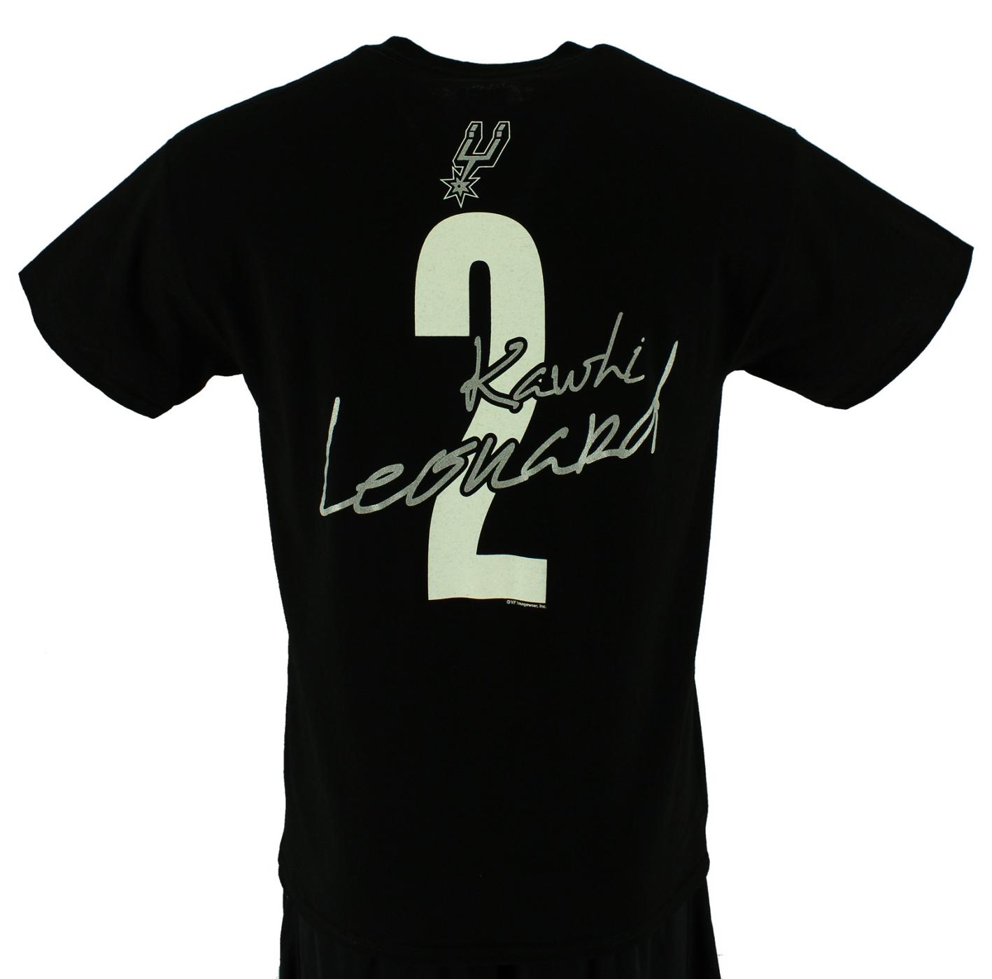 San Antonio Spurs Kawhi Leonard Signature Men's Black Tee; image 2 of 2