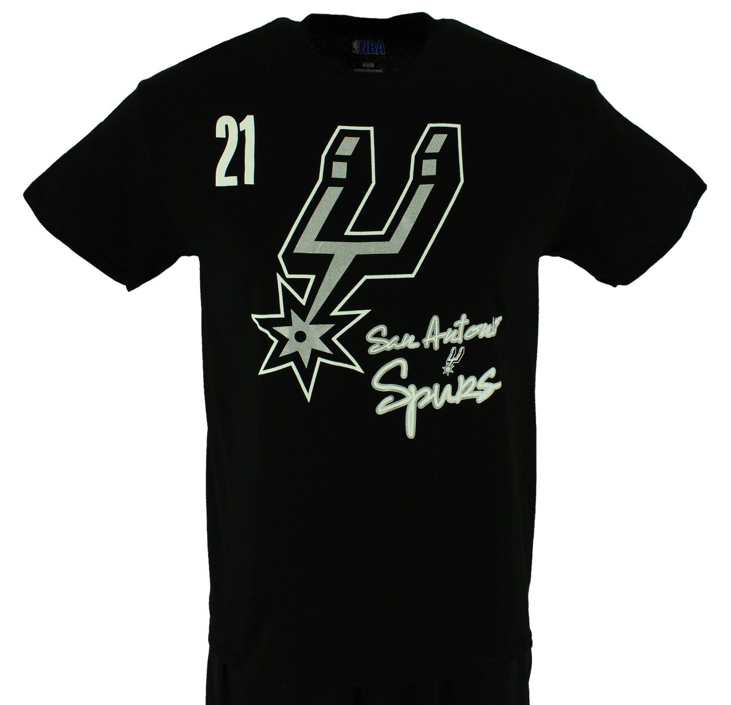 San Antonio Spurs Tim Duncan Signature Men's Black Tee; image 1 of 2