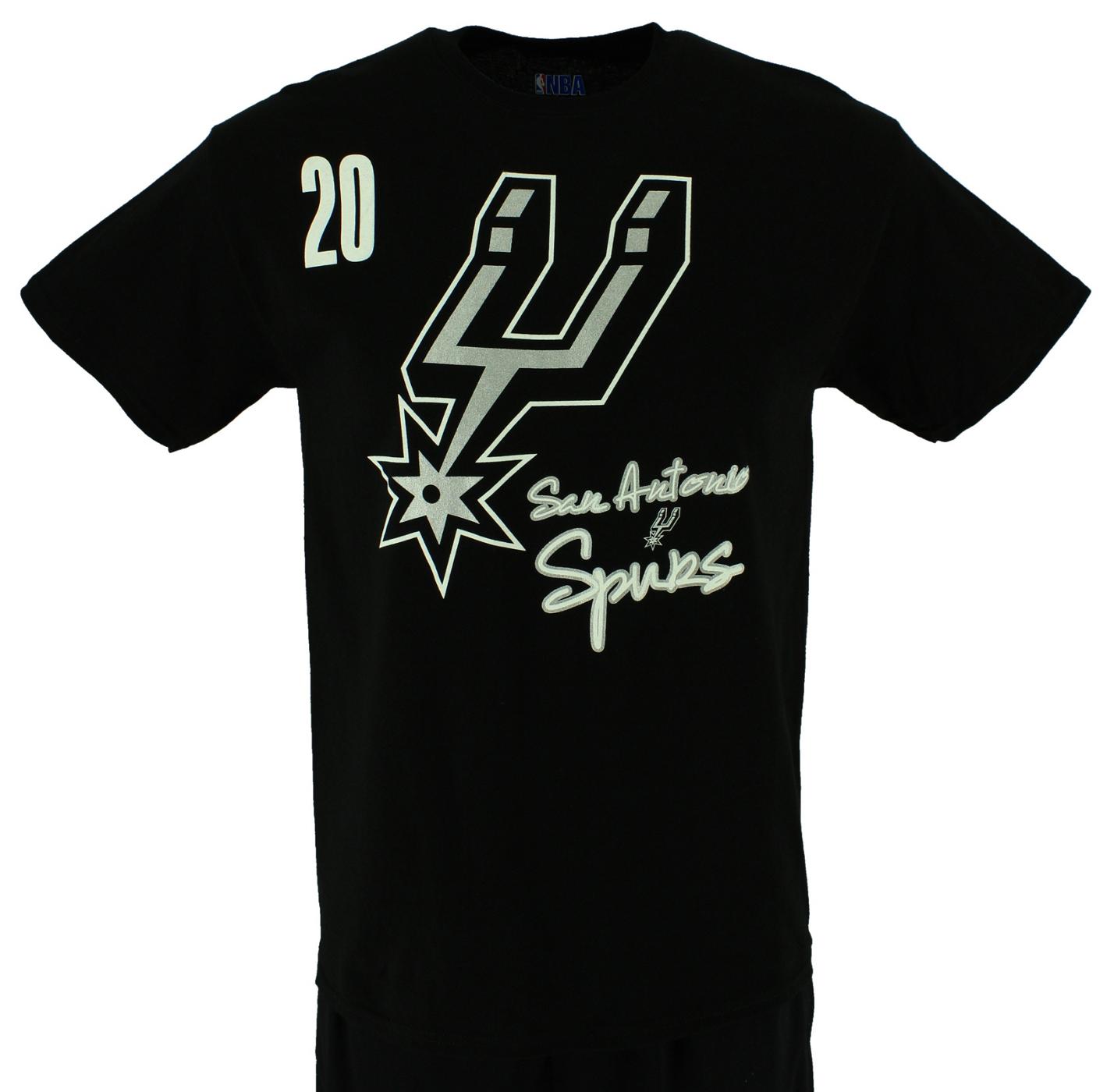 San Antonio Spurs Manu Ginobili Signature Men's Black Tee; image 1 of 2