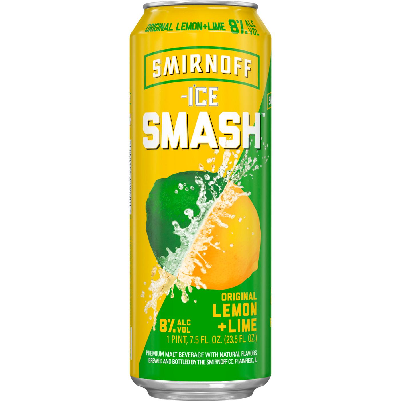 Smirnoff Ice Smash Lemon And Lime; image 2 of 3