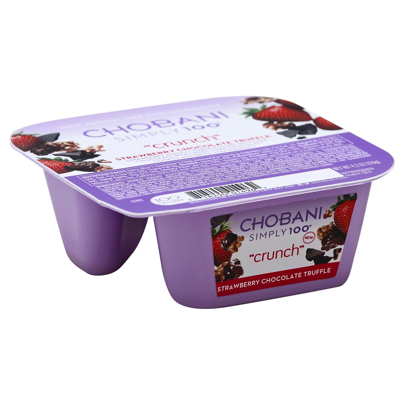 Chobani Simply 100 Crunch Greek Yogurt Strawberry Chocolate Truffle