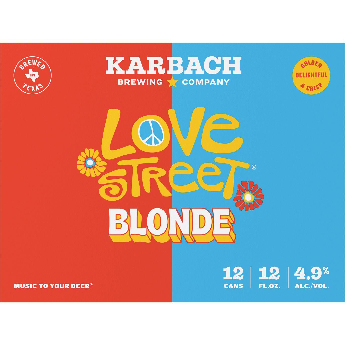 Karbach Love Street Kolsch Style Blonde  Beer 12 oz  Cans; image 2 of 2