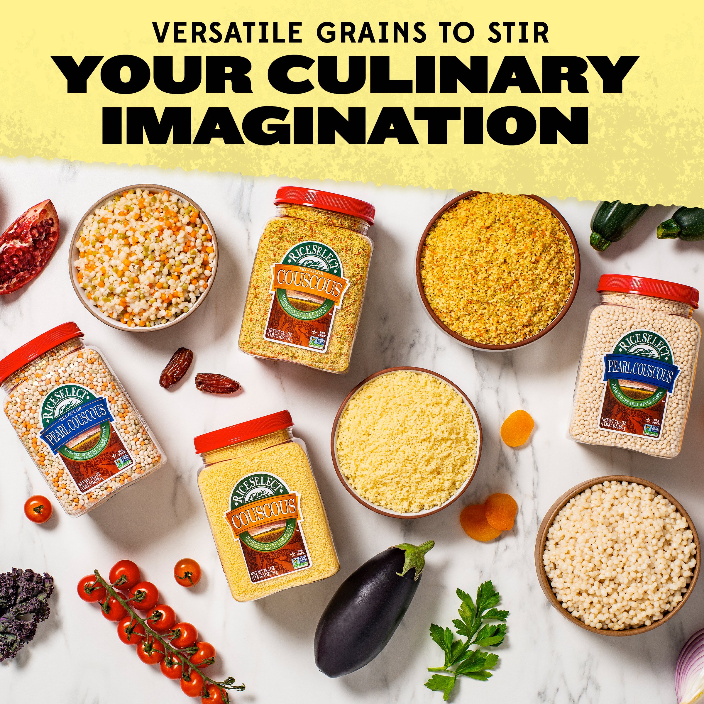 Riceselect Couscous Perlato - 325 Ml, Cereale Integrale Per Insalate E Piatti Mediorientali