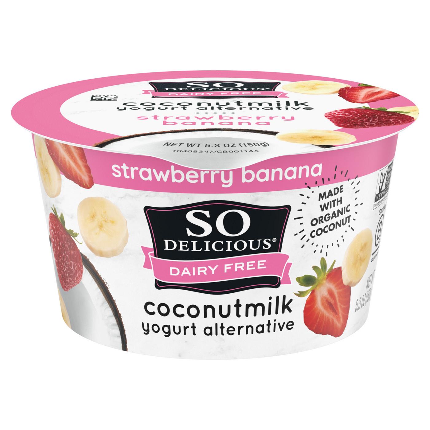 So Delicious Strawberry Banana Coconut Milk Yogurt Alternative; image 1 of 8