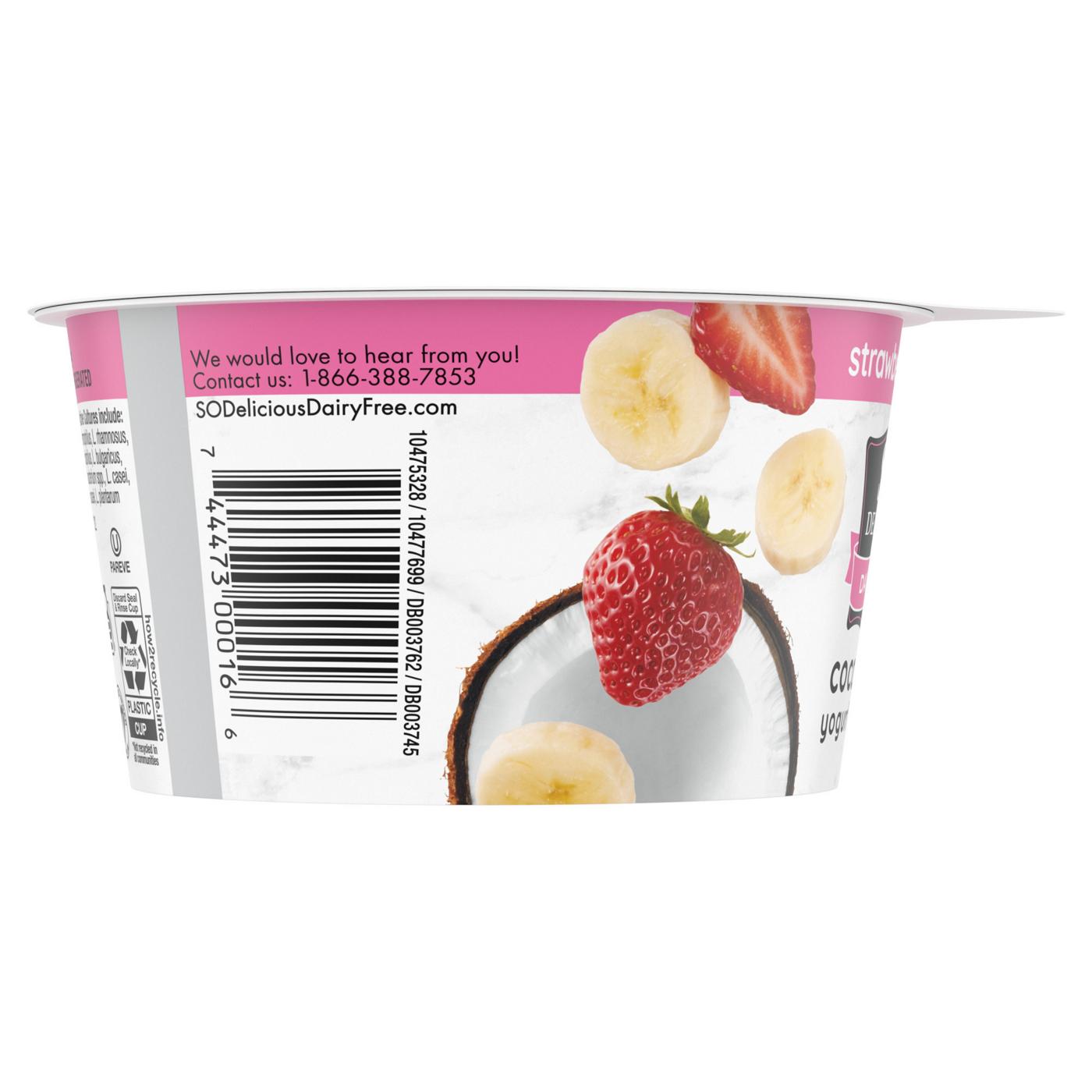 So Delicious Strawberry Banana Coconut Milk Yogurt Alternative; image 2 of 8