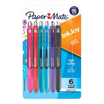 Paper Mate InkJoy 0.7mm Retractable Gel Pens - Assorted Ink, 6 pk