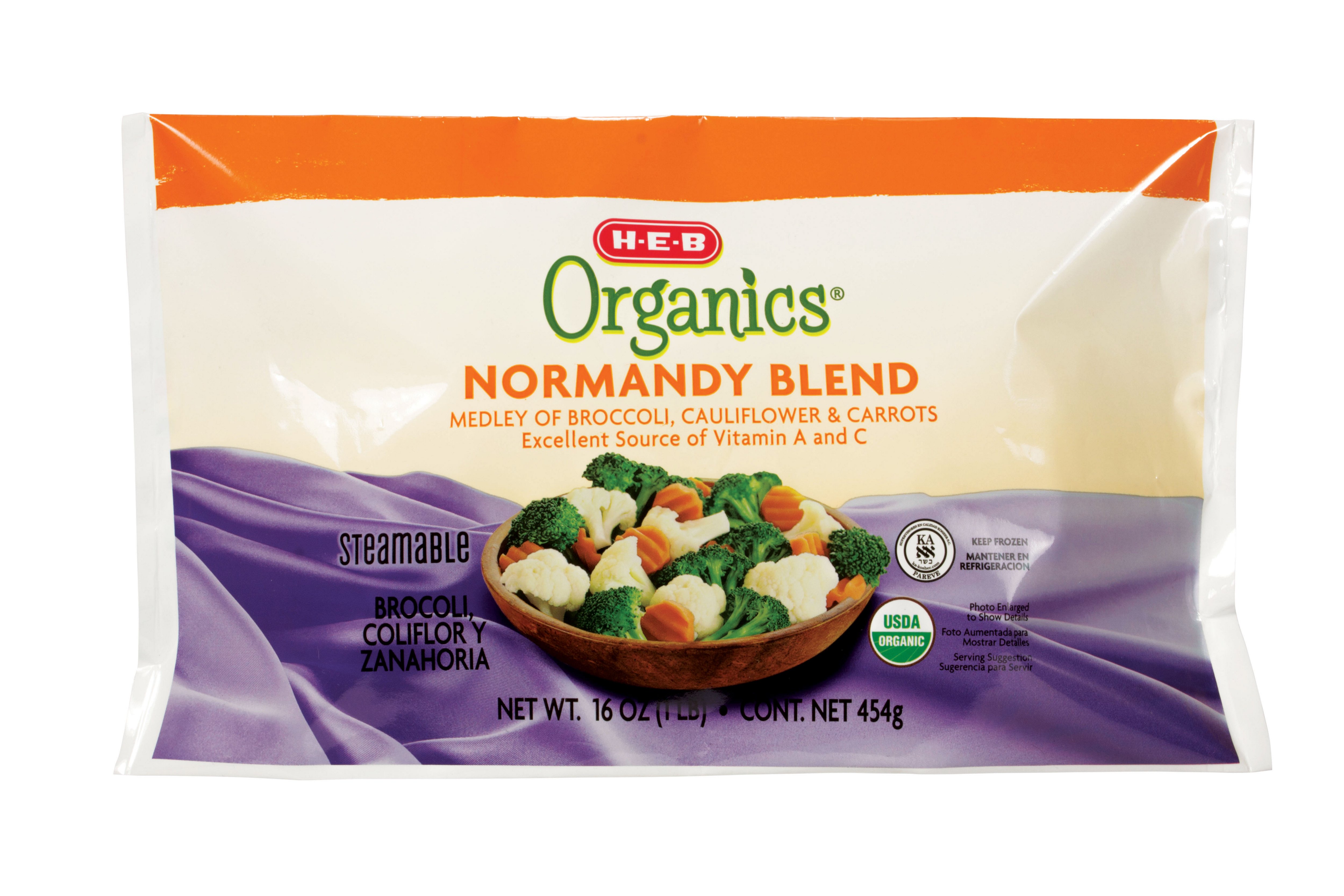 HEB Organics Steamable Normandy Blend Shop Mixed Vegetables at HEB