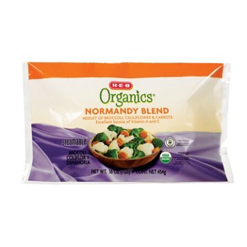 H-E-B Organics Steamable Normandy Blend - Broccoli, Cauliflower & Carrots, 16 oz