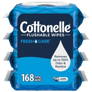 Cottonelle Fresh Care Flushable Wet Wipes, 4 ct