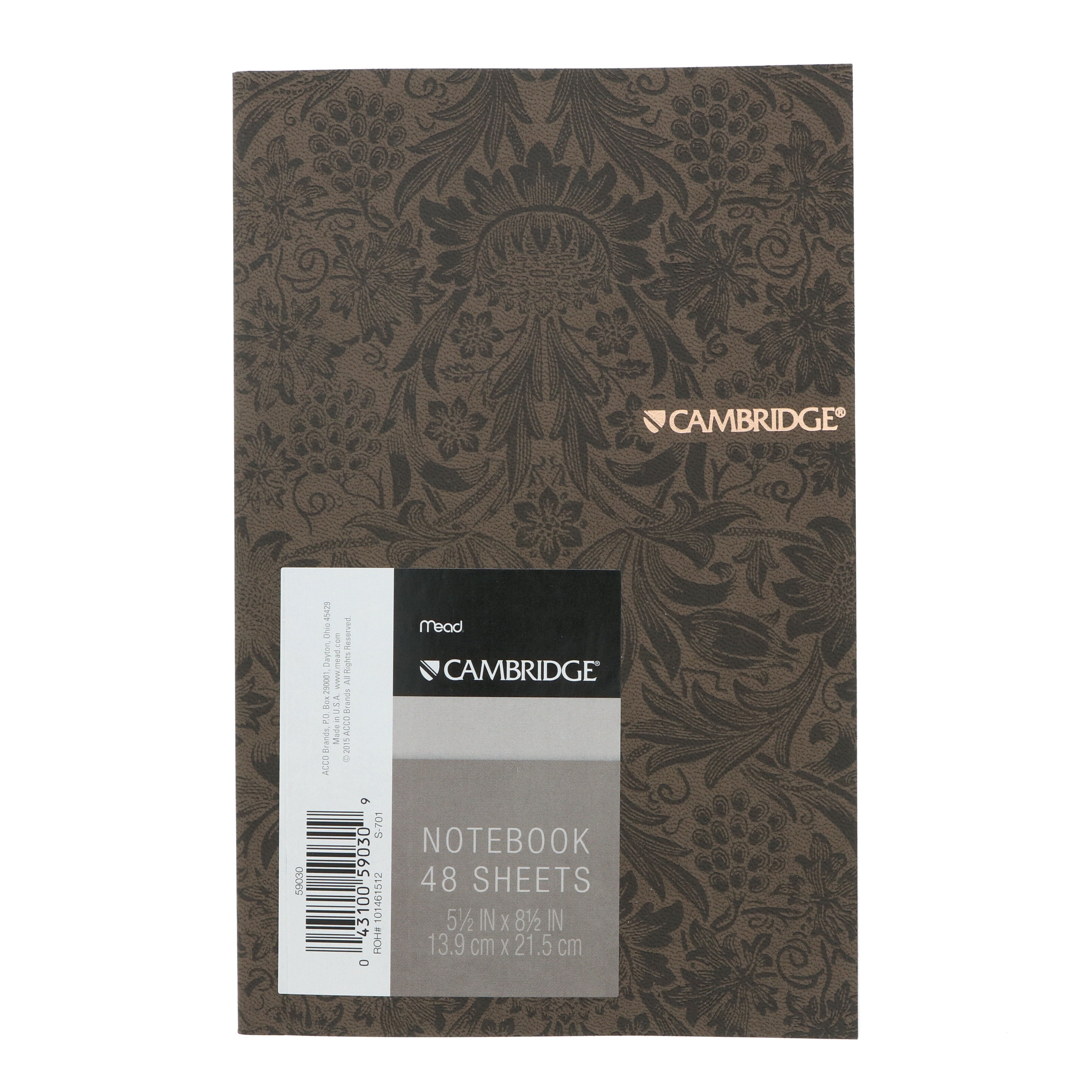 Cambridge Trucco Perfect Bound Business Notebook, Ruled, 48 Sheets