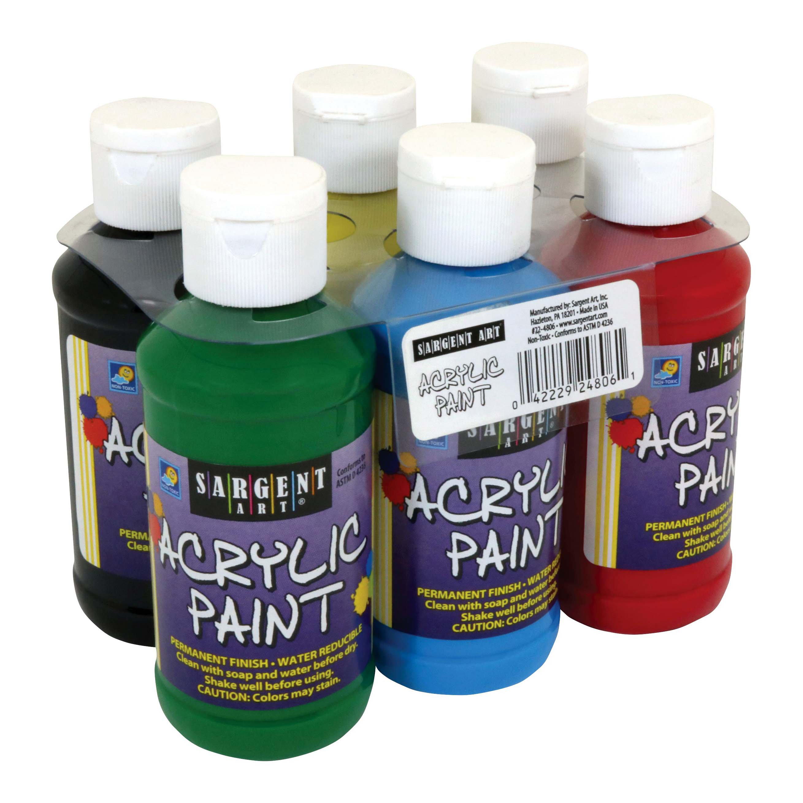 Sargent Art Primary Colors Acrylic Paint Set Shop Paint & paint