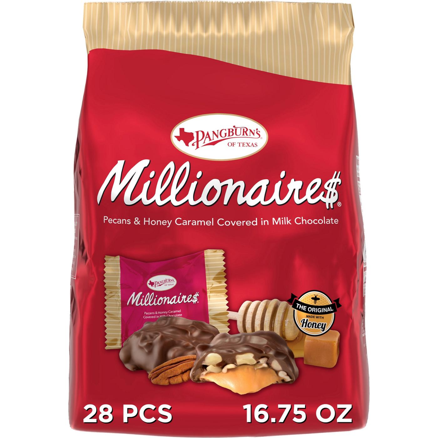 Pangburn's Millionaire$ Milk Chocolate Pecans & Honey Caramel Candy, 28 pc; image 1 of 5