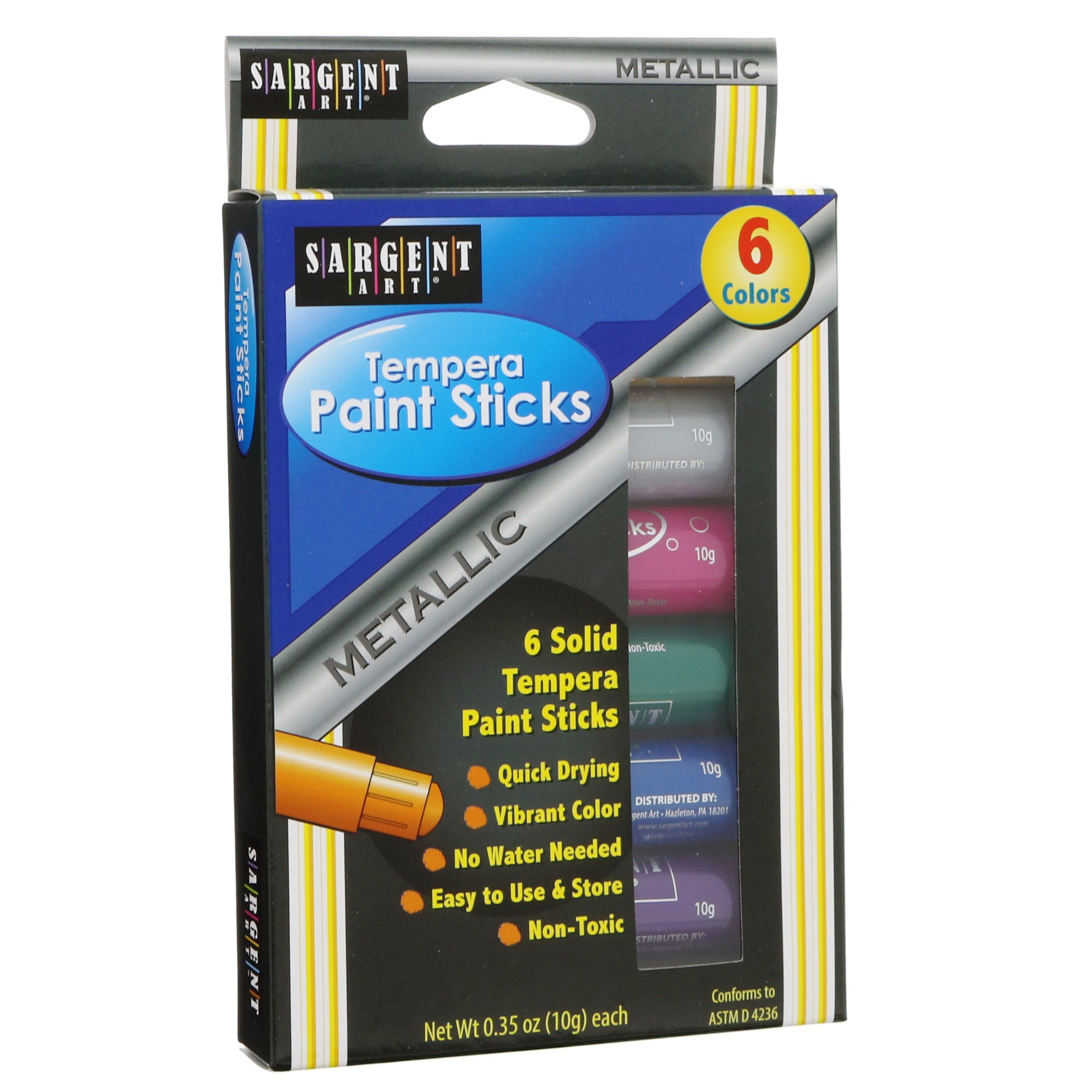 Sargent Art Tempera Paint Sticks Metallic Shop School & Office