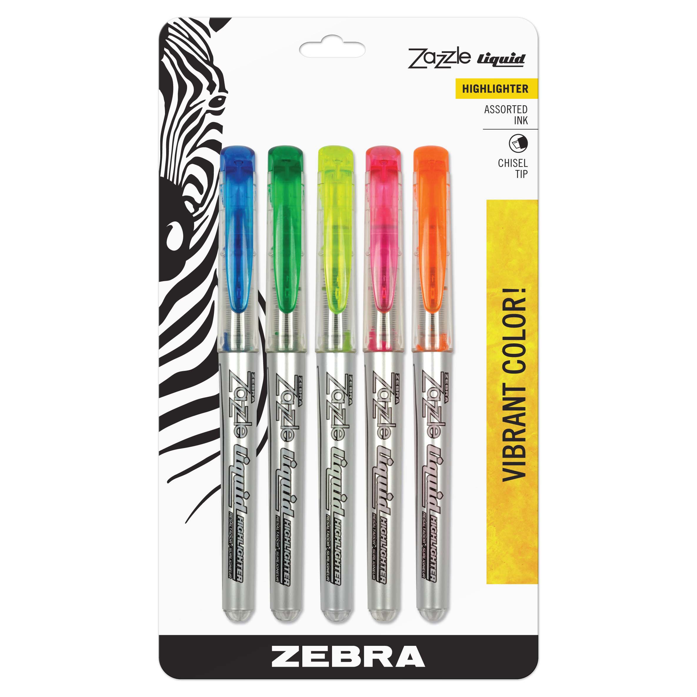 Zebra Pen Zazzle Liquid Highlighter Assorted Ink Shop Highlighters