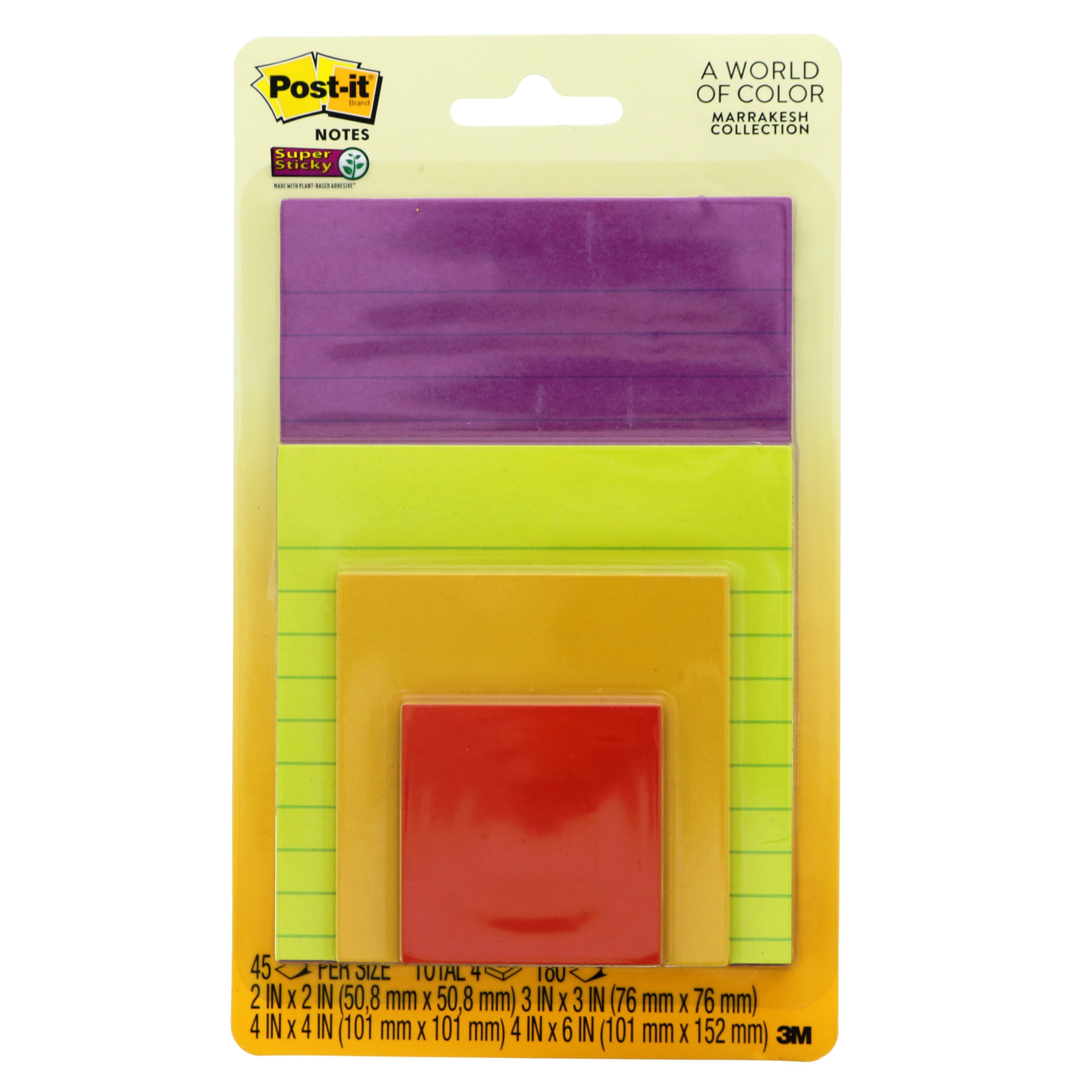 Postit Super Sticky Notes Assorted Bold Colors Shop Sticky Notes