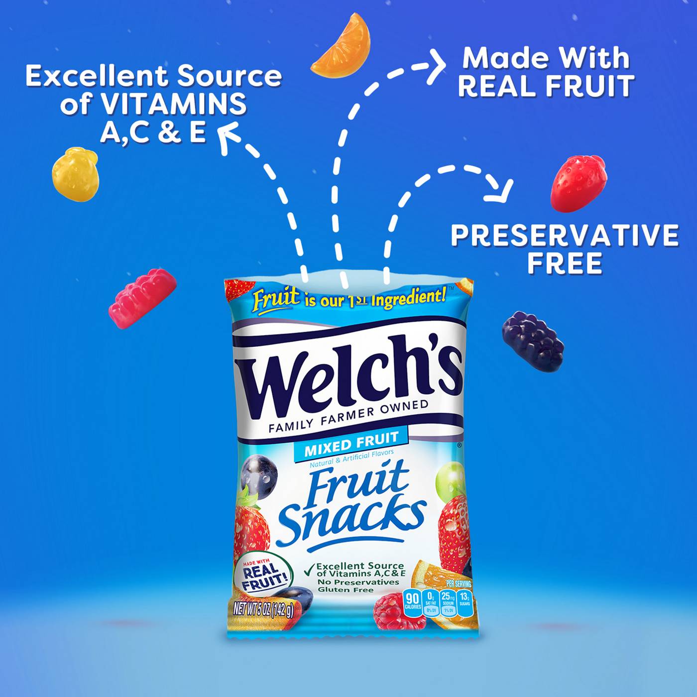 Welch's Fruit Snacks, Mixed Fruit; image 2 of 4