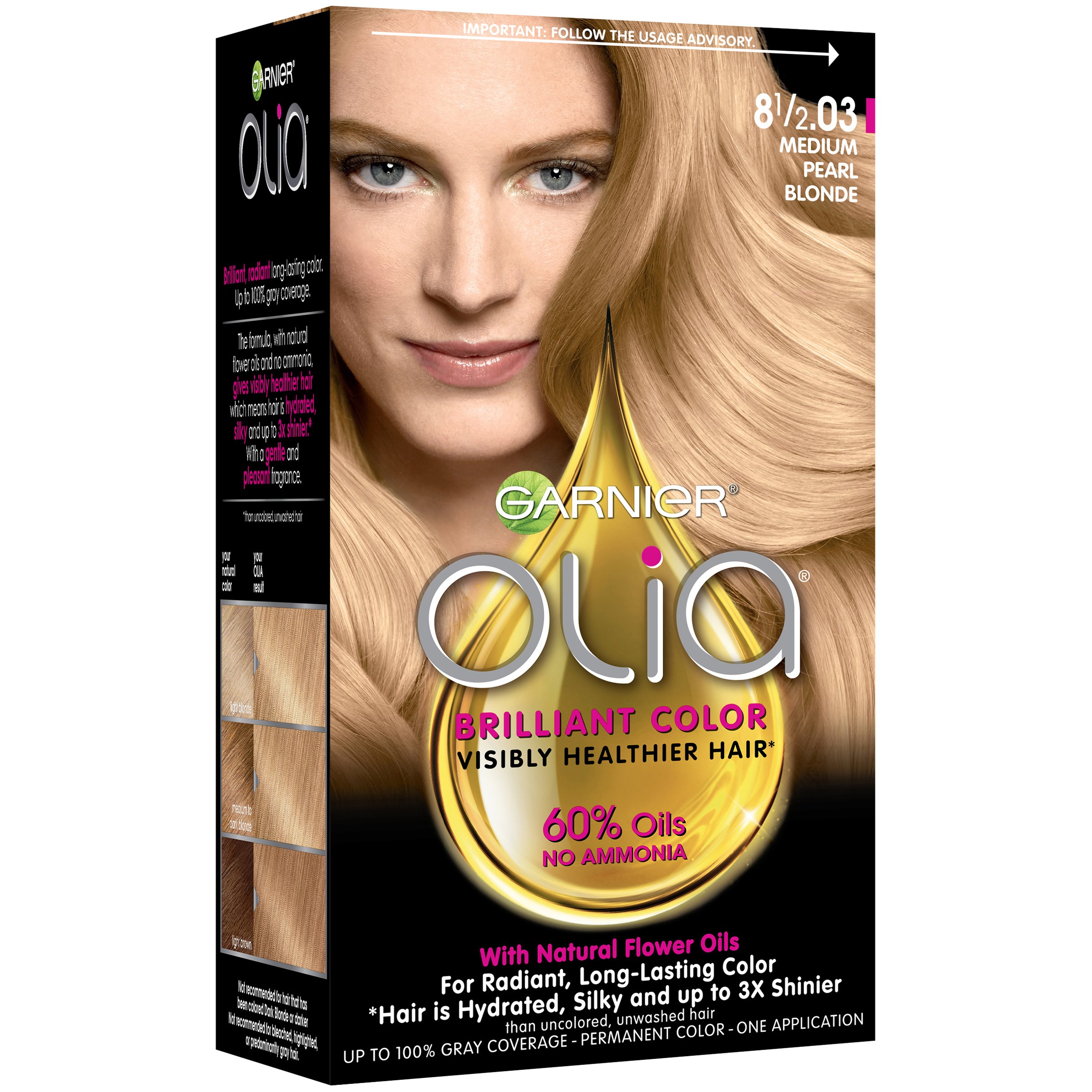 Garnier Olia Oil Powered Permanent Hair Color 8 1 203 Medium