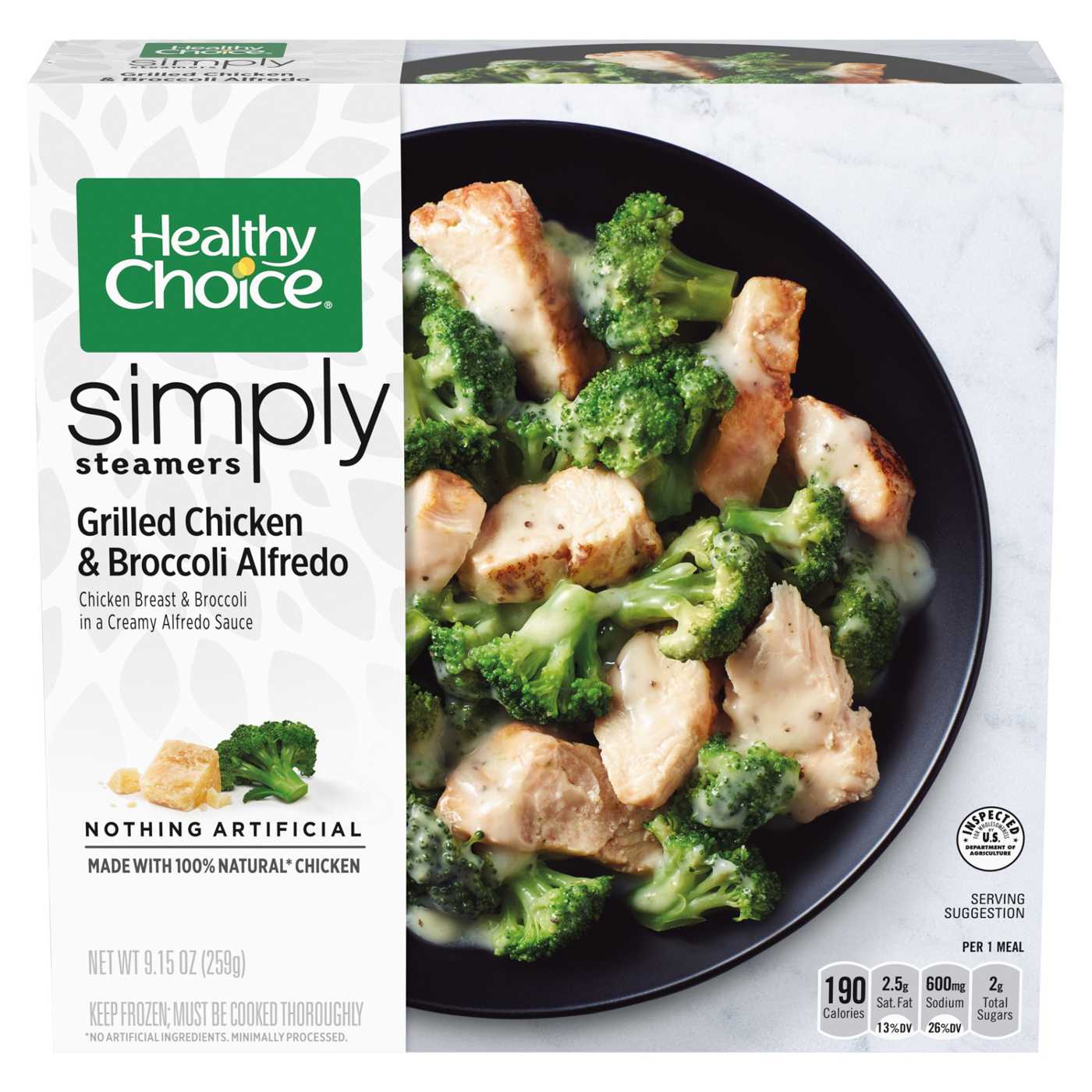 Healthy Choice Simply Steamers Grilled Chicken & Broccoli Alfredo Frozen Meal; image 1 of 7