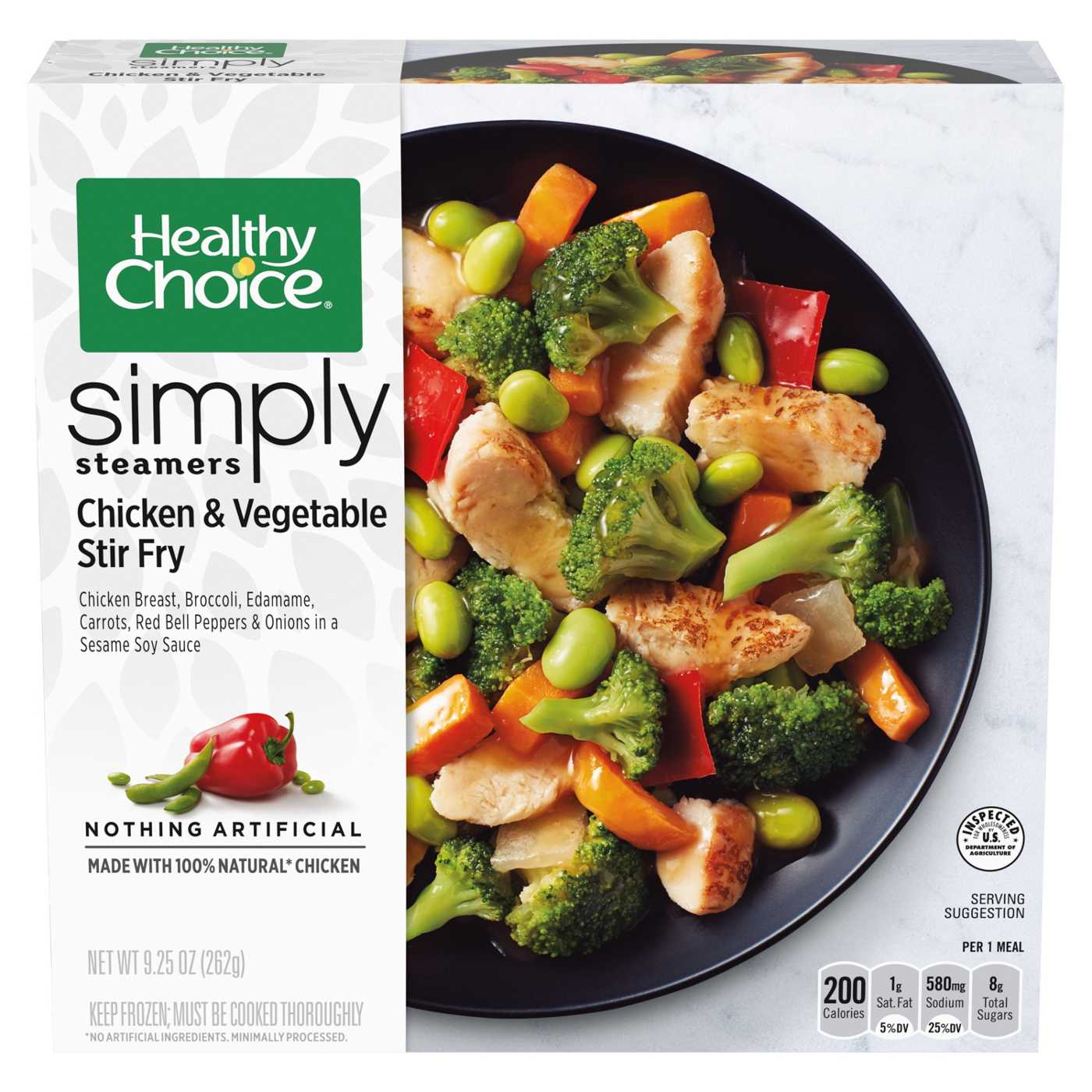 Healthy Choice Simply Steamers Chicken & Vegetable Stir Fry Frozen Meal; image 1 of 7