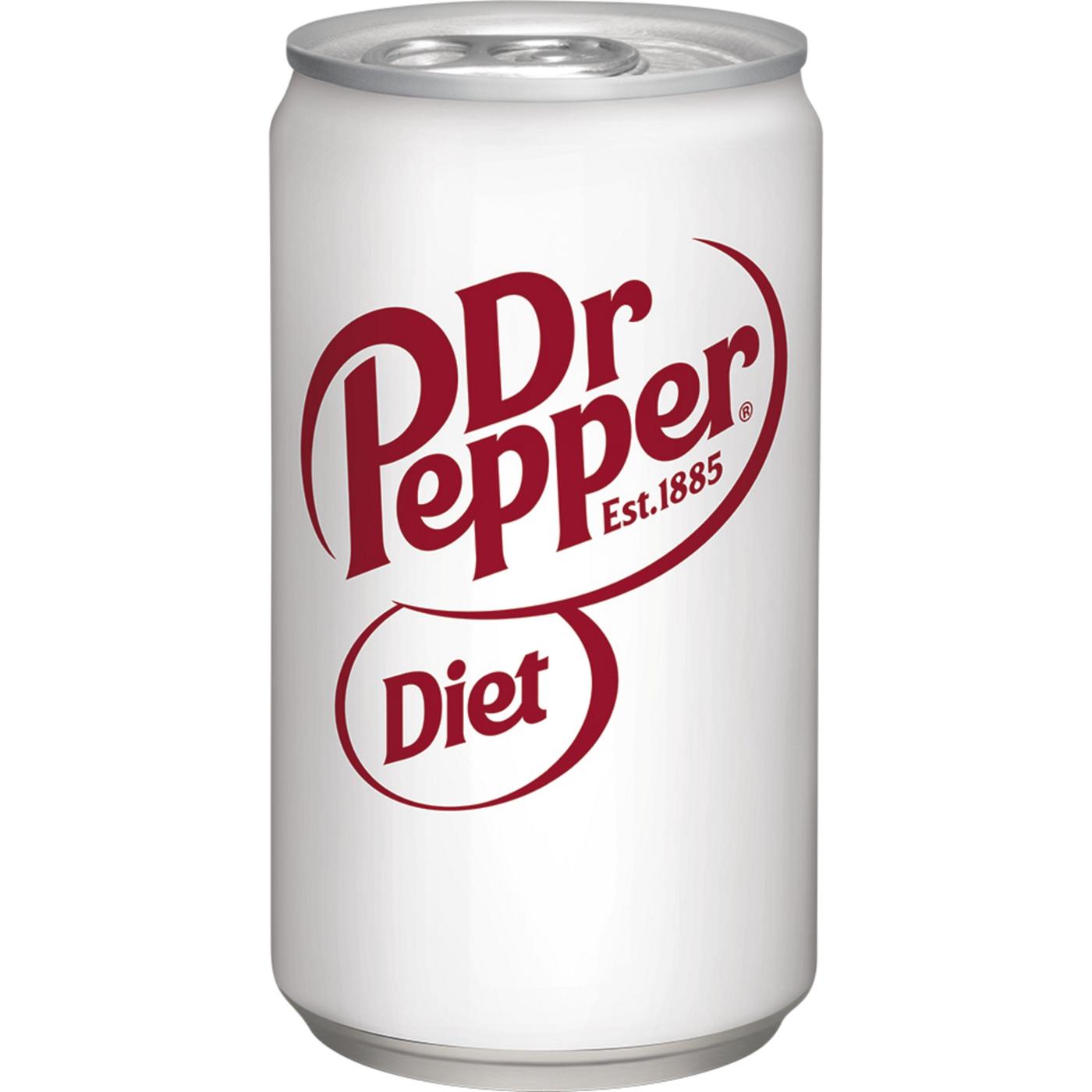 Dr Pepper Diet Soda Mini 7.5 oz Cans - Shop Soda at H-E-B