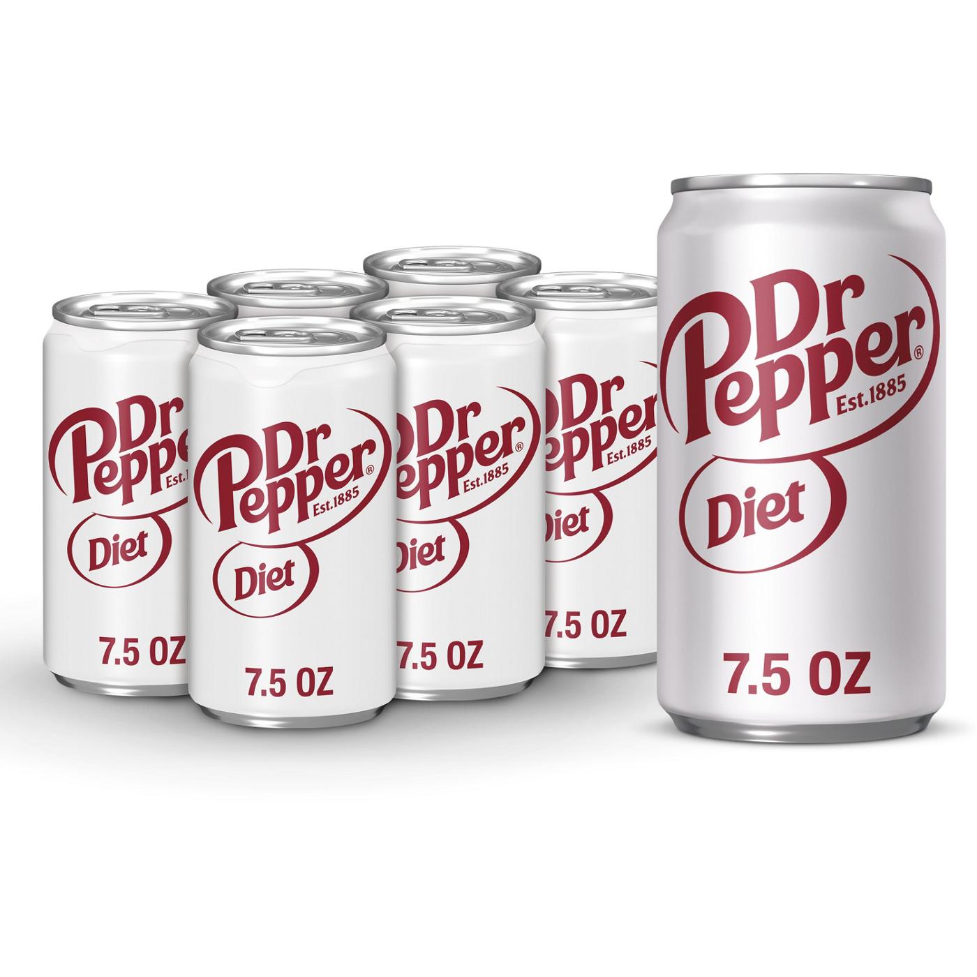 Dr Pepper Diet Soda Mini 7.5 oz Cans; image 5 of 7
