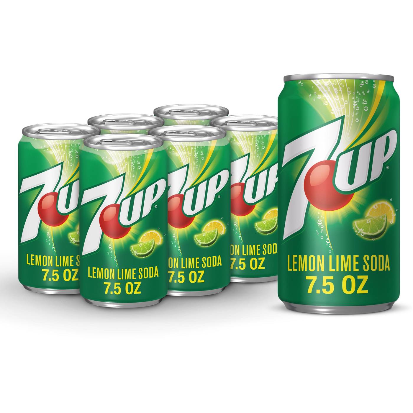7UP Lemon Lime Soda 7.5 oz Cans; image 1 of 6