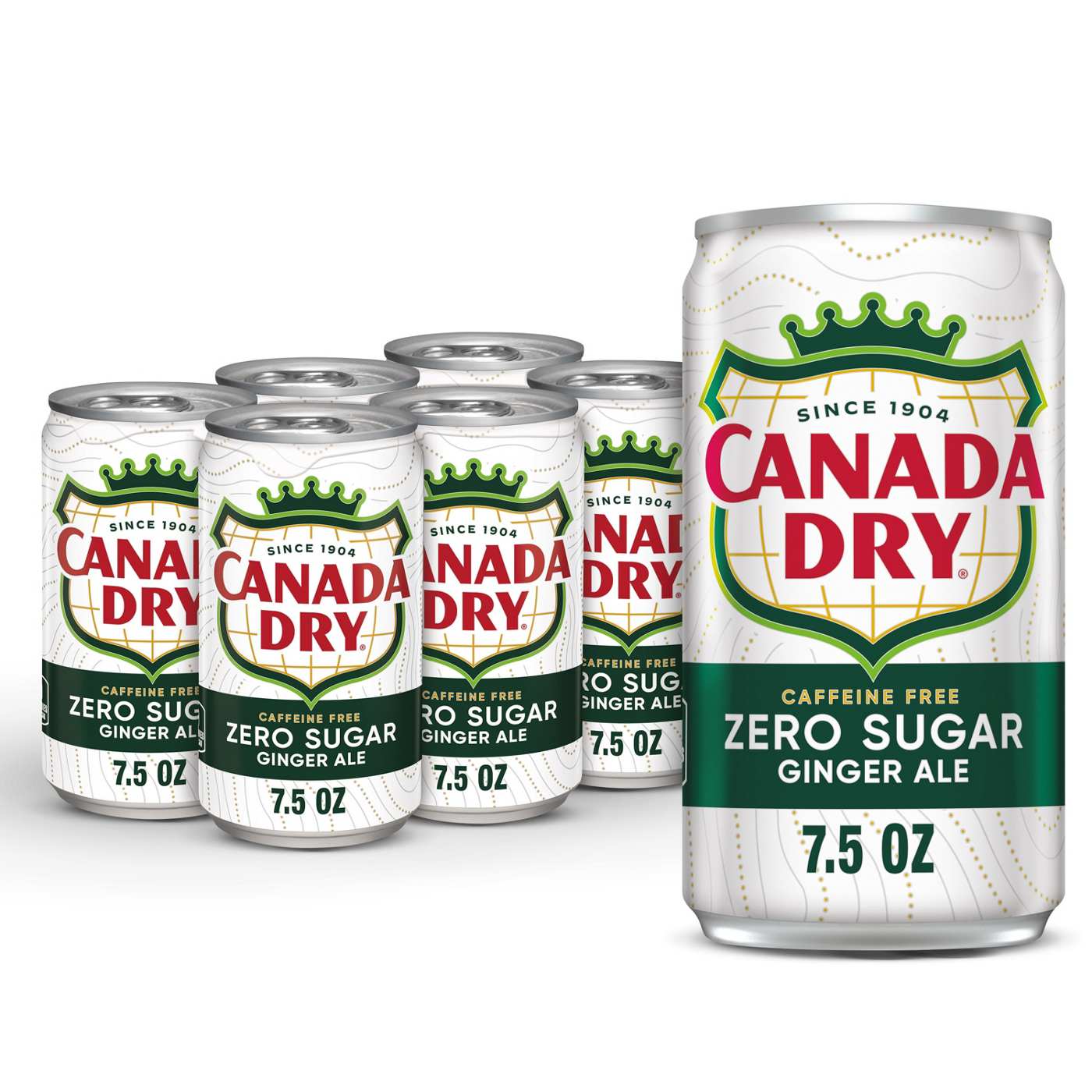 Canada Dry Zero Sugar Ginger Ale Soda 6 pk Cans; image 1 of 6