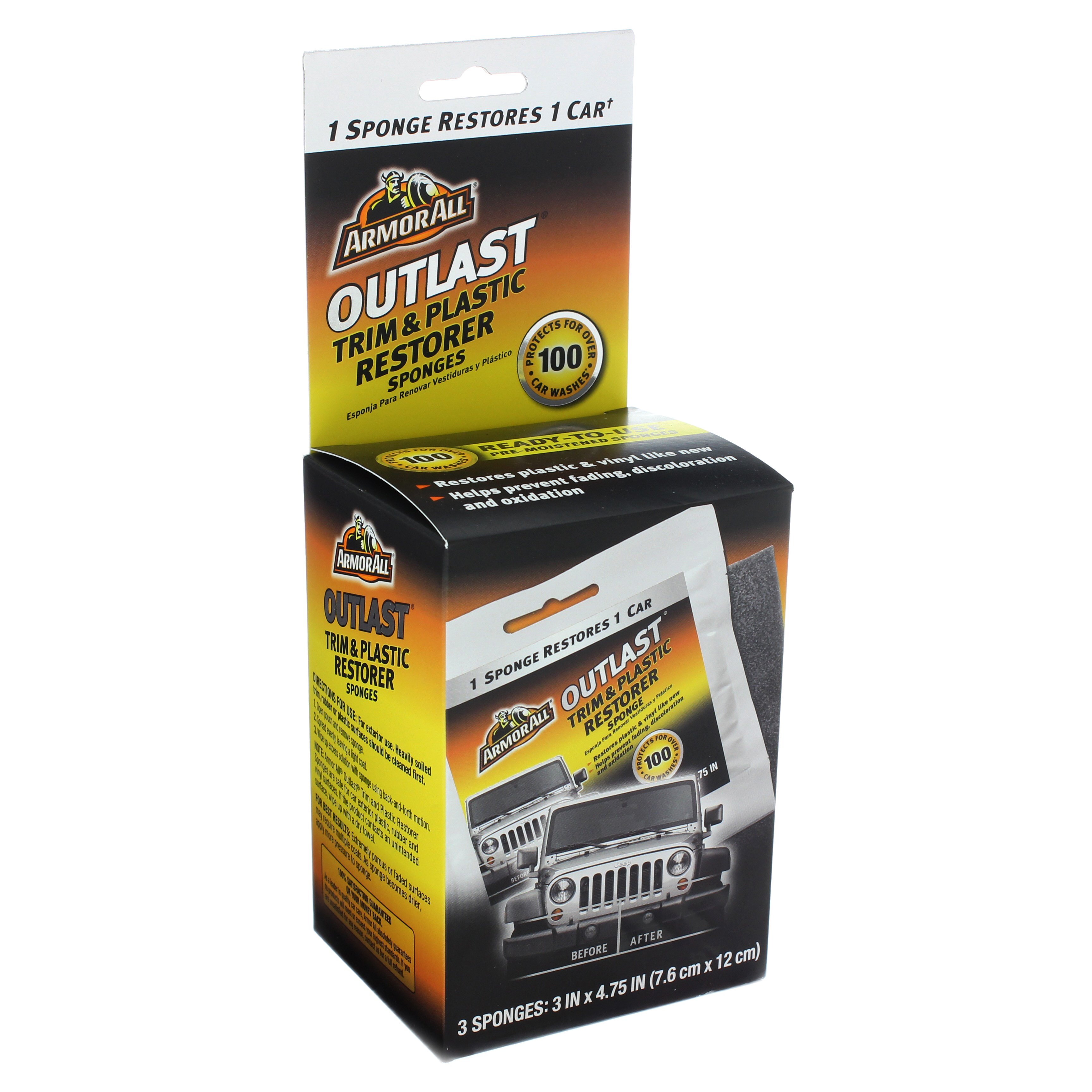 Armor All Outlast Trim &amp; Plastic Restorer Sponges Shop