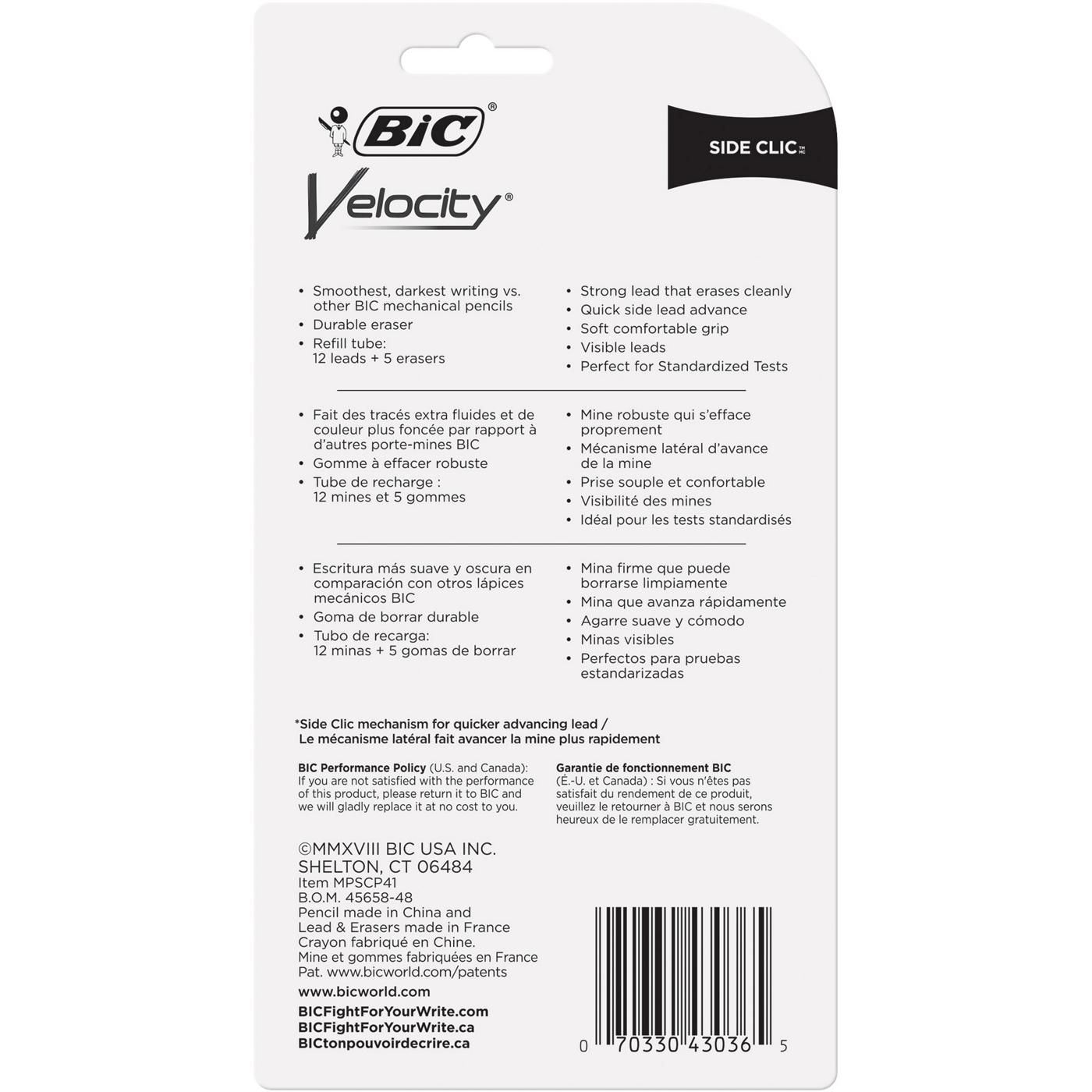 BIC Velocity Side Clic 0.7mm Mechanical Pencils; image 2 of 2